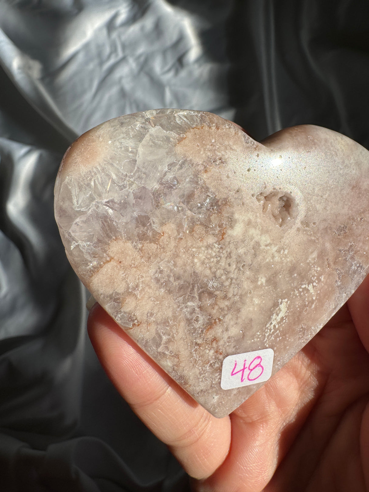 Flower Agate Heart