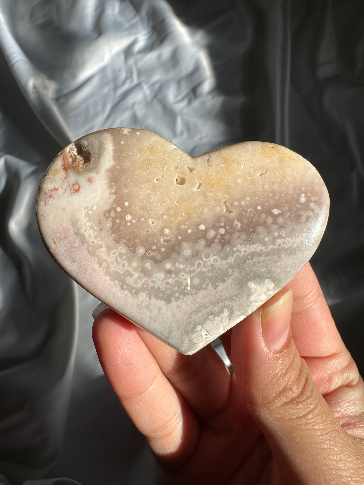 Flower Agate Heart