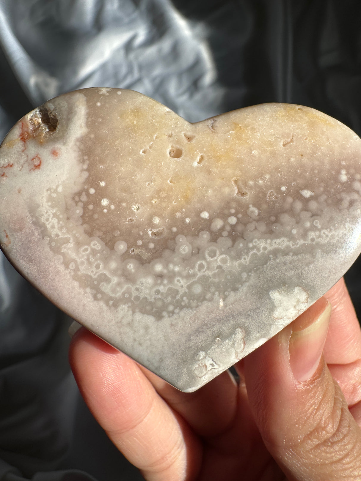 Flower Agate Heart