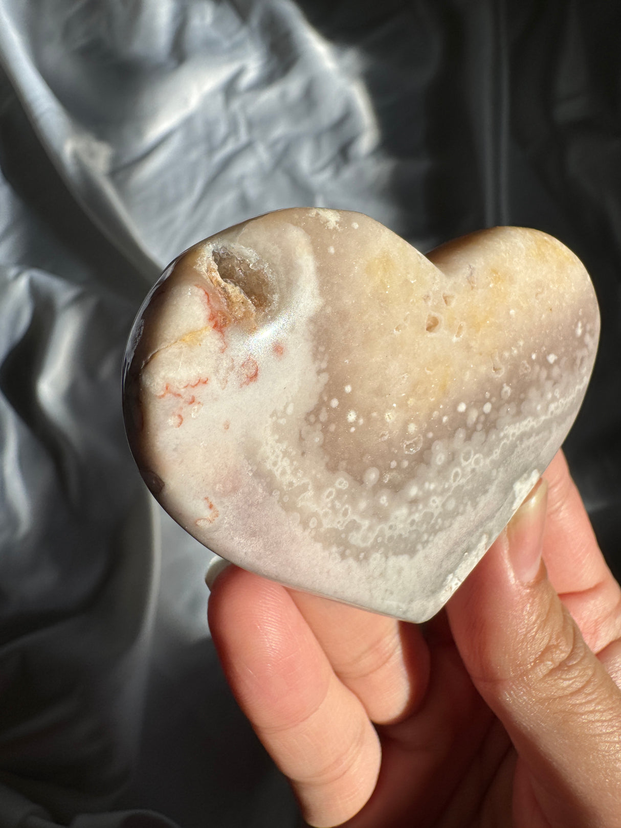 Flower Agate Heart
