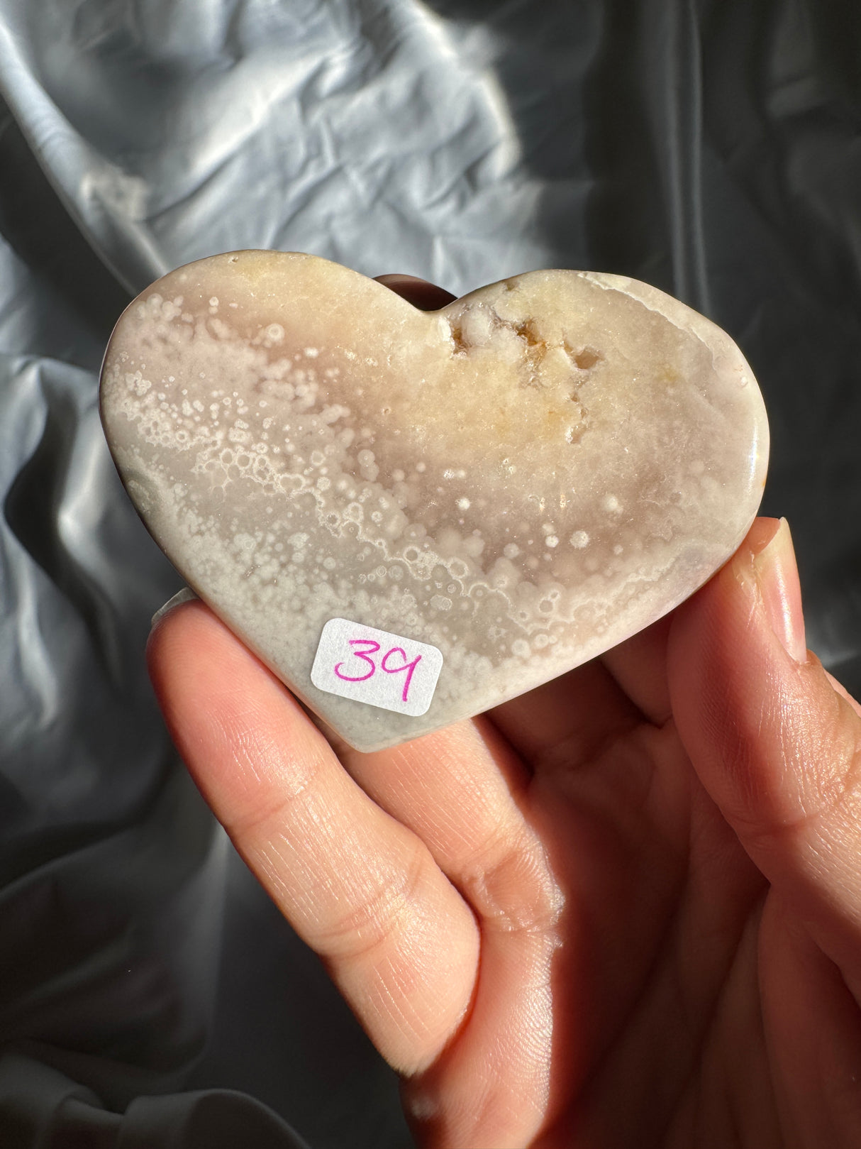 Flower Agate Heart