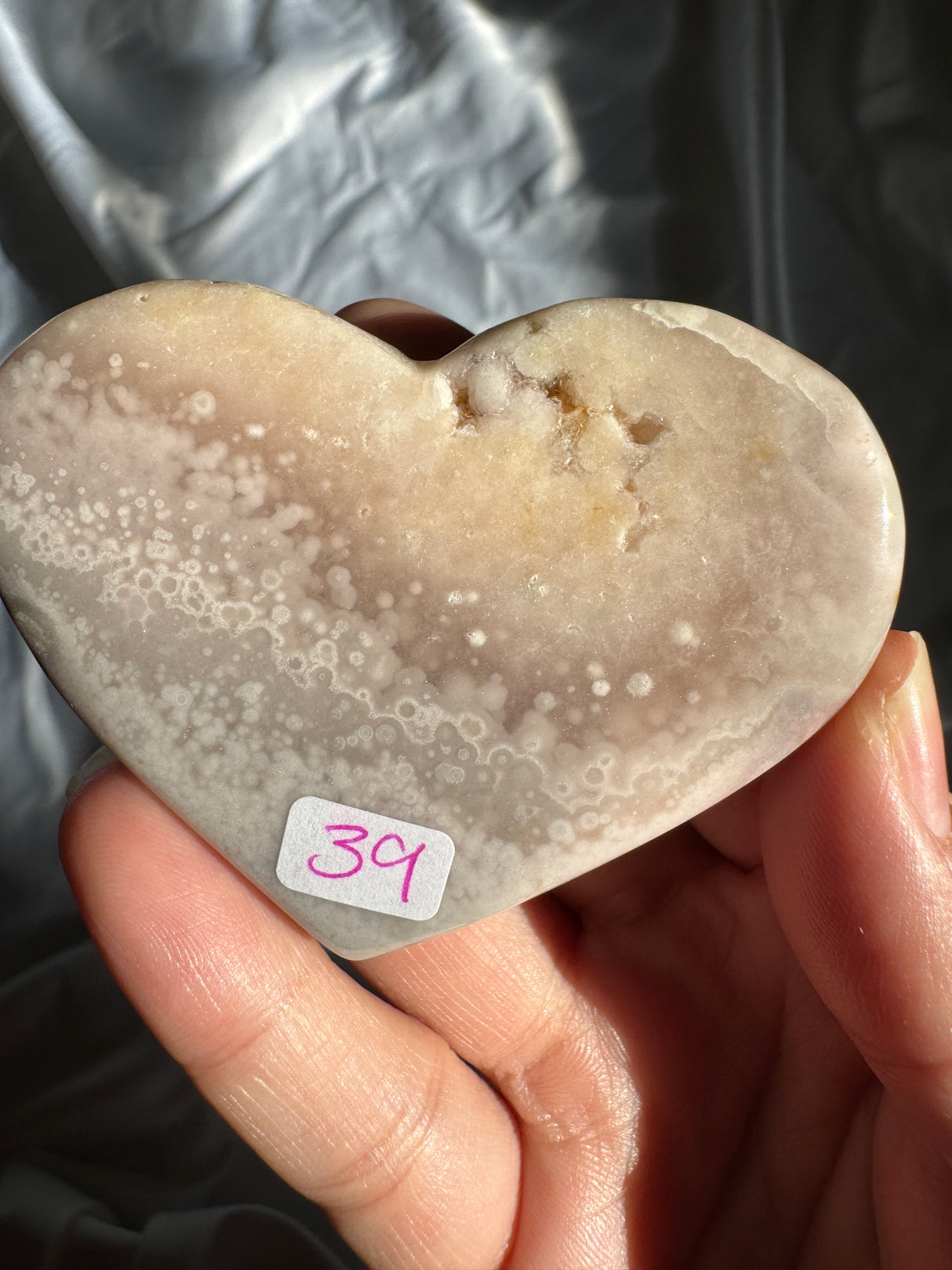 Flower Agate Heart