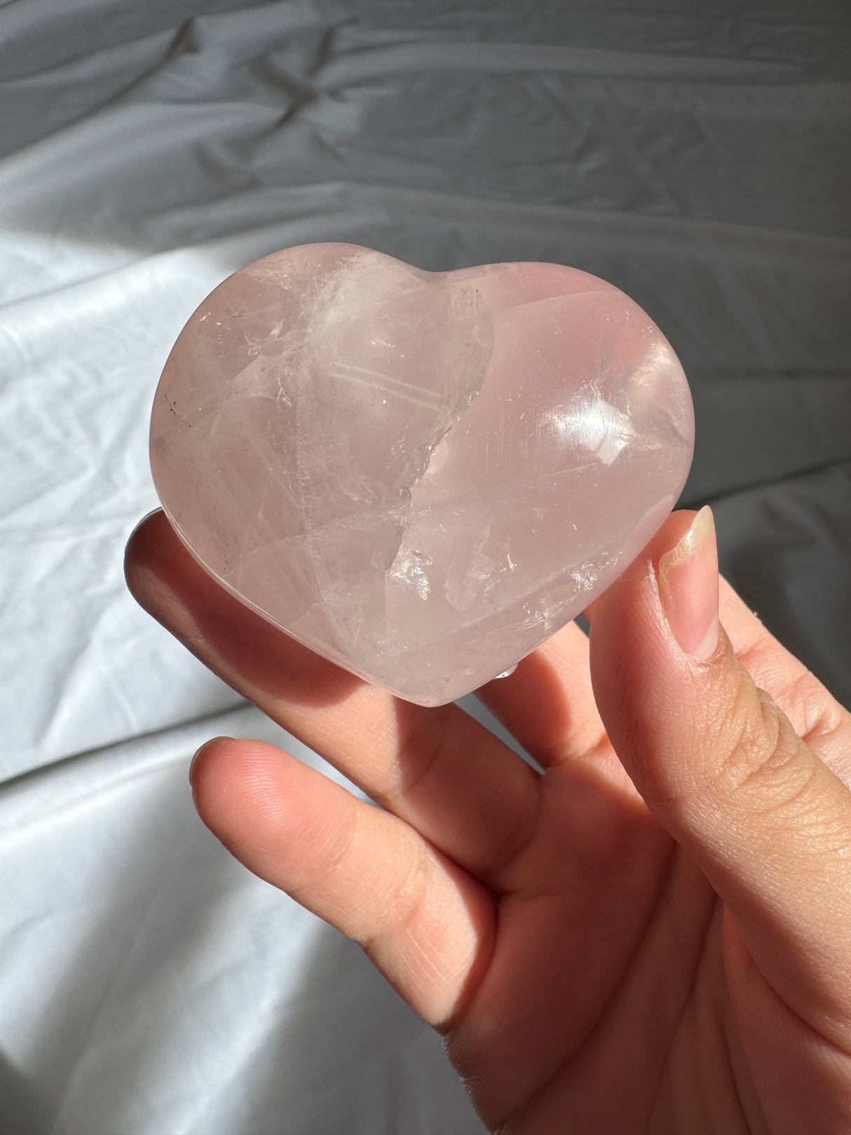 Gemmy Rose Quartz Heart