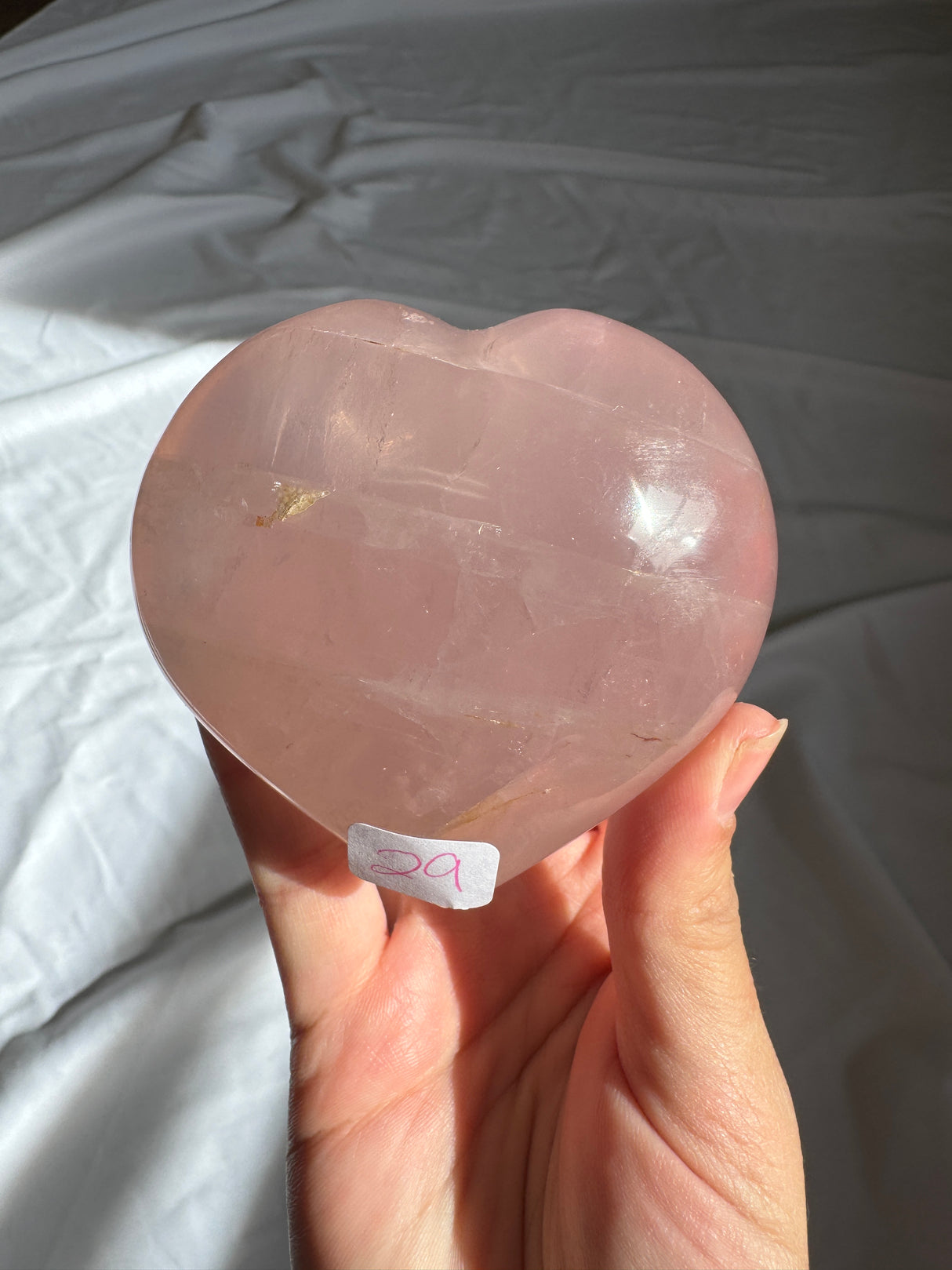 Gemmy Rose Quartz Heart