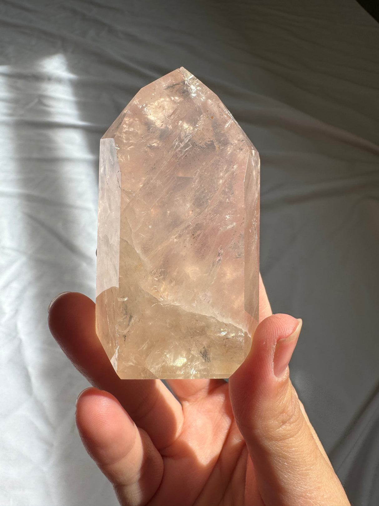 Gemmy Rose Quartz Tower