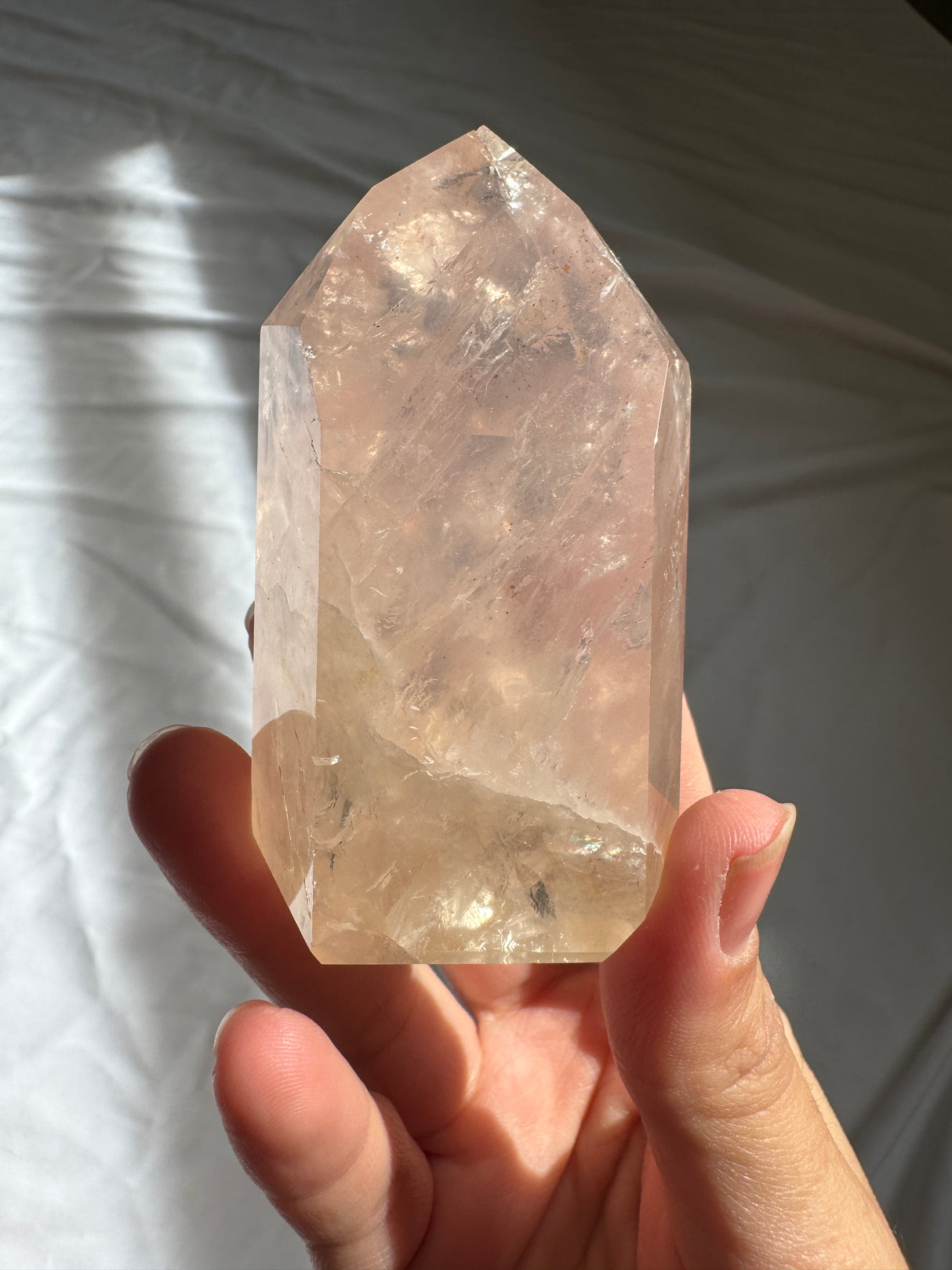 Gemmy Rose Quartz Tower