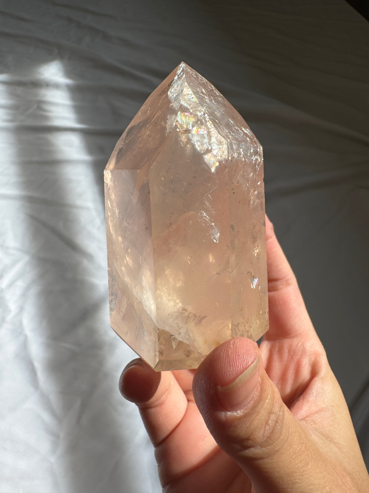 Gemmy Rose Quartz Tower