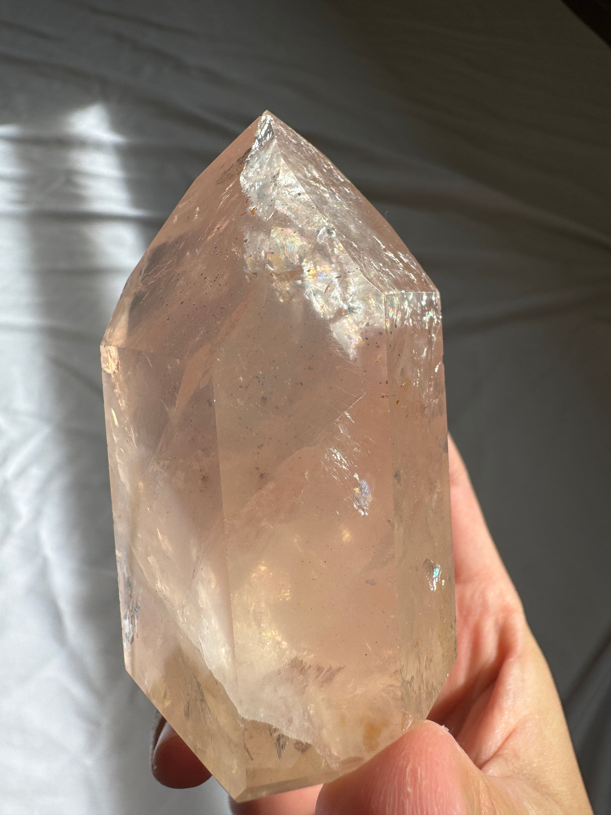 Gemmy Rose Quartz Tower