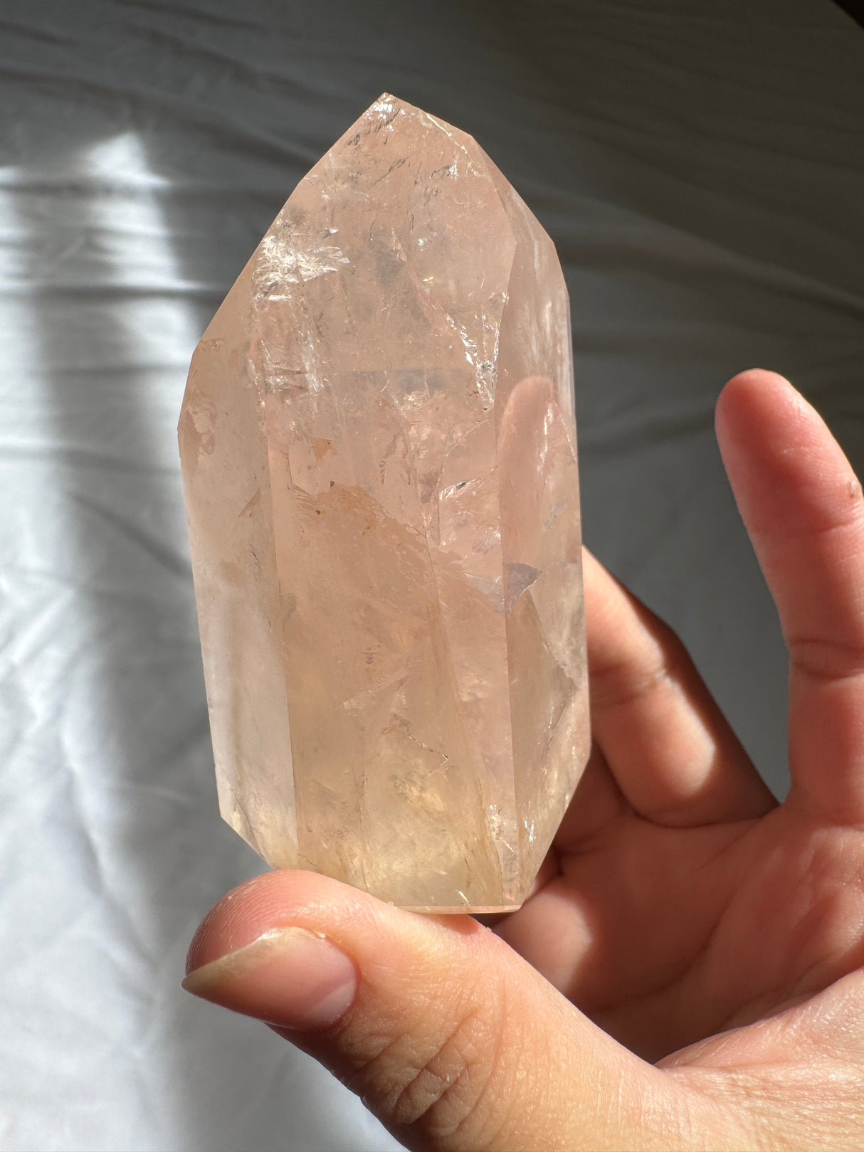 Gemmy Rose Quartz Tower