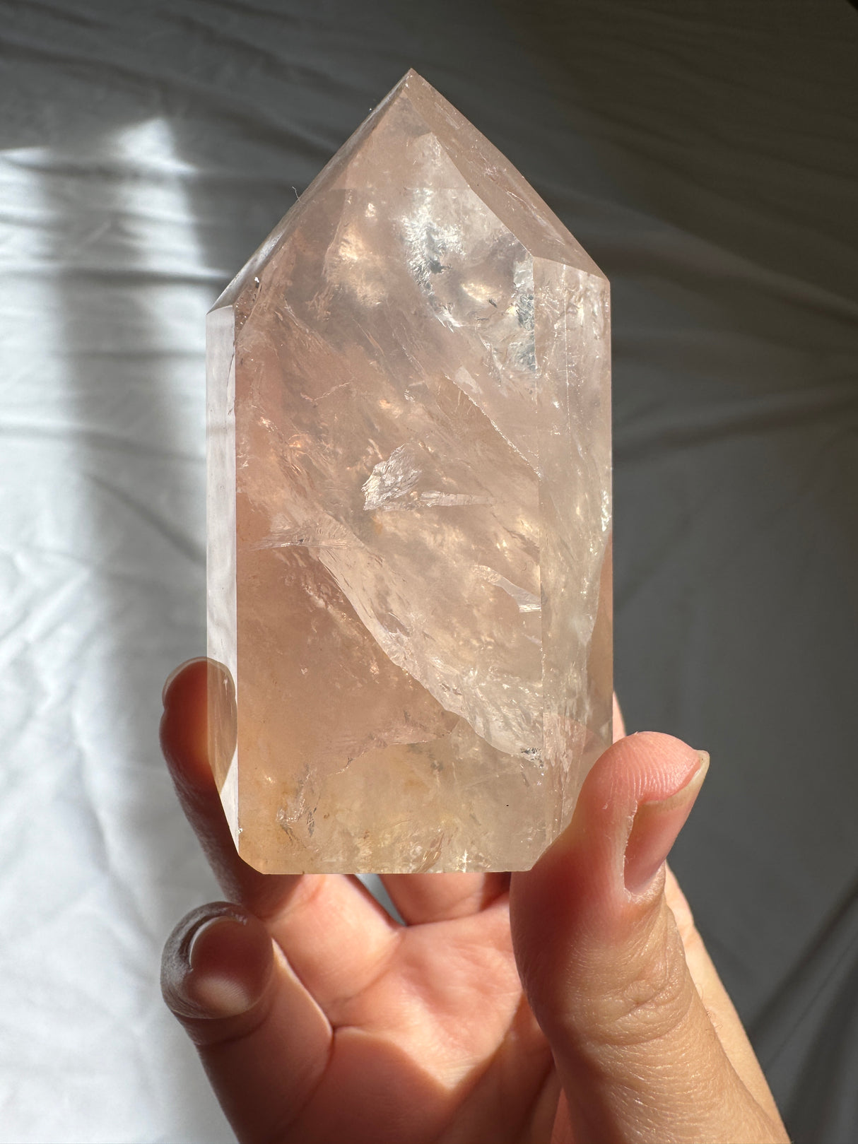 Gemmy Rose Quartz Tower