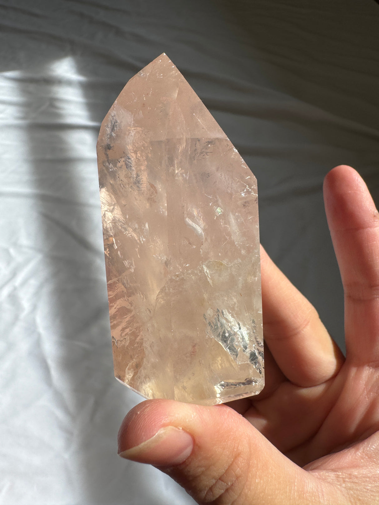 Gemmy Rose Quartz Tower