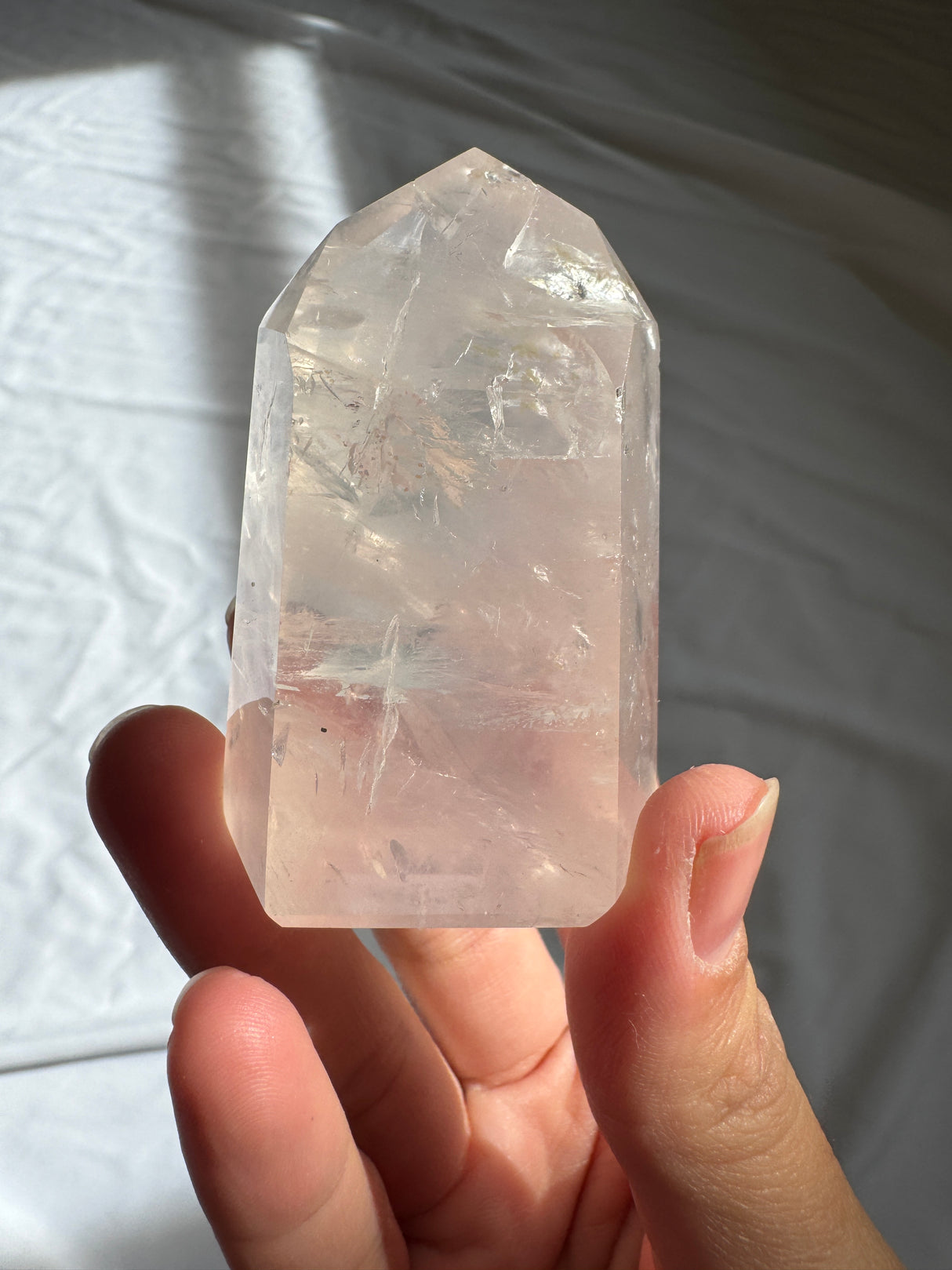 Gemmy Rose Quartz Tower
