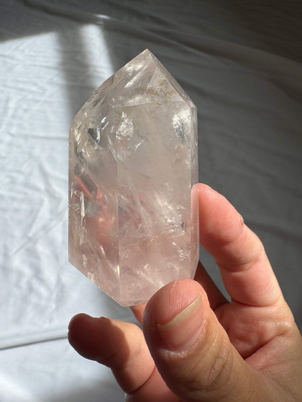 Gemmy Rose Quartz Tower