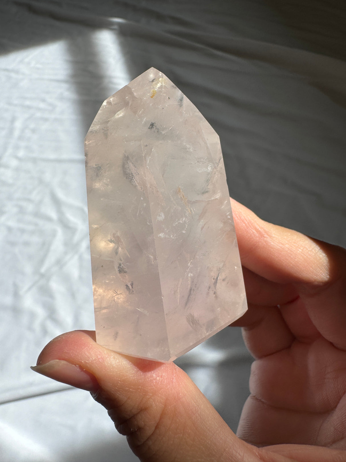 Gemmy Rose Quartz Tower