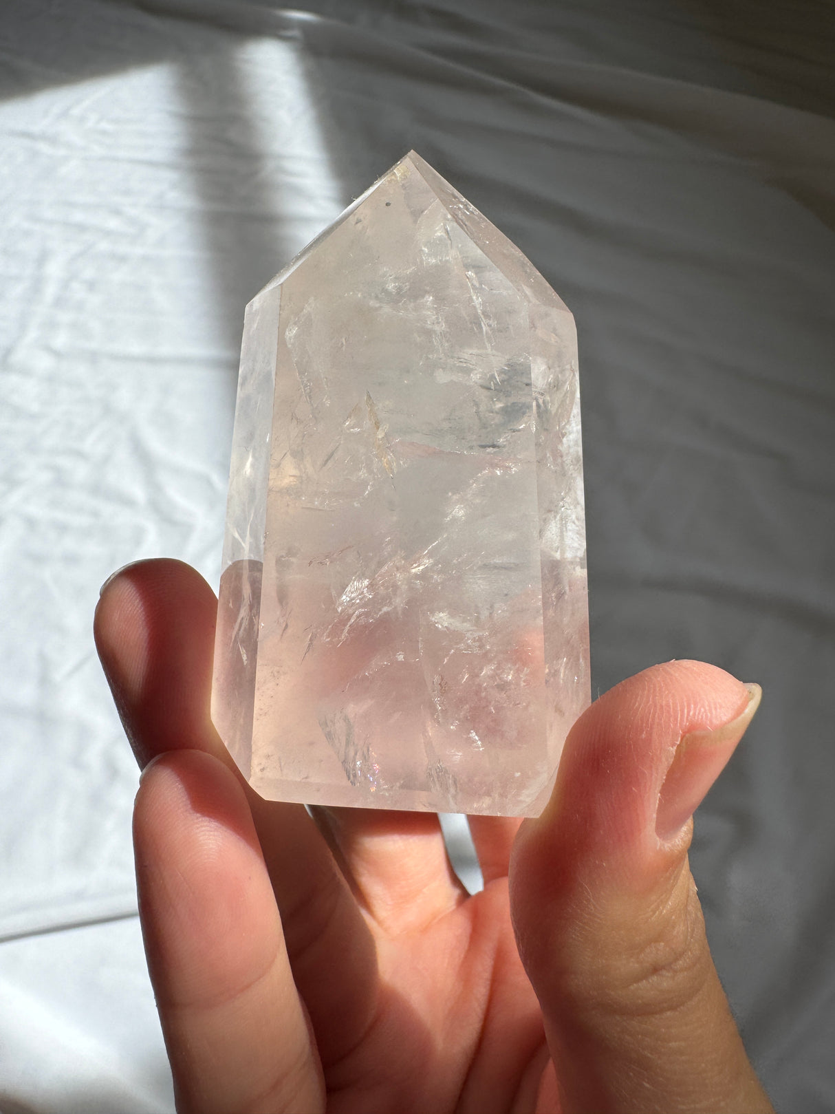 Gemmy Rose Quartz Tower