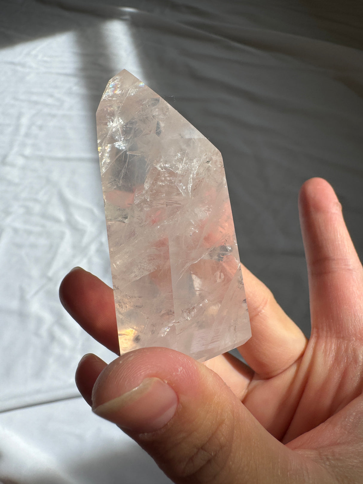 Gemmy Rose Quartz Tower