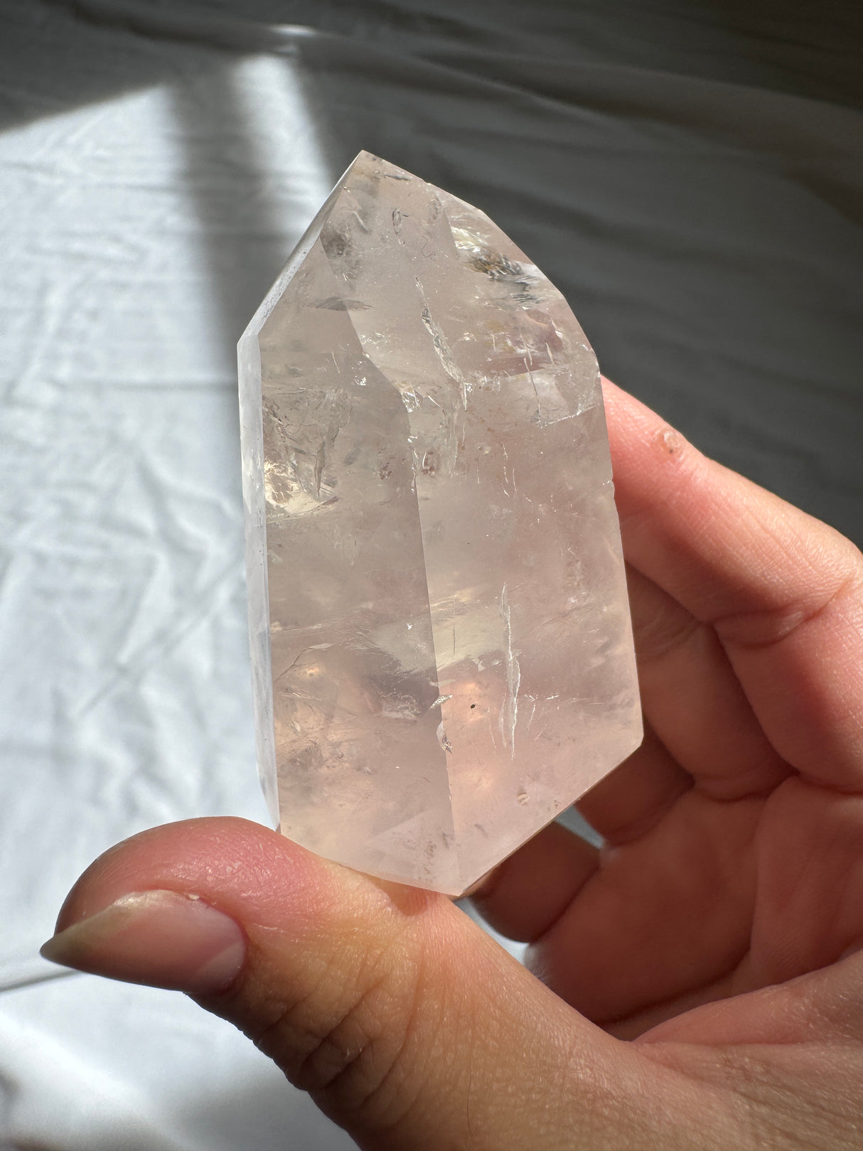 Gemmy Rose Quartz Tower