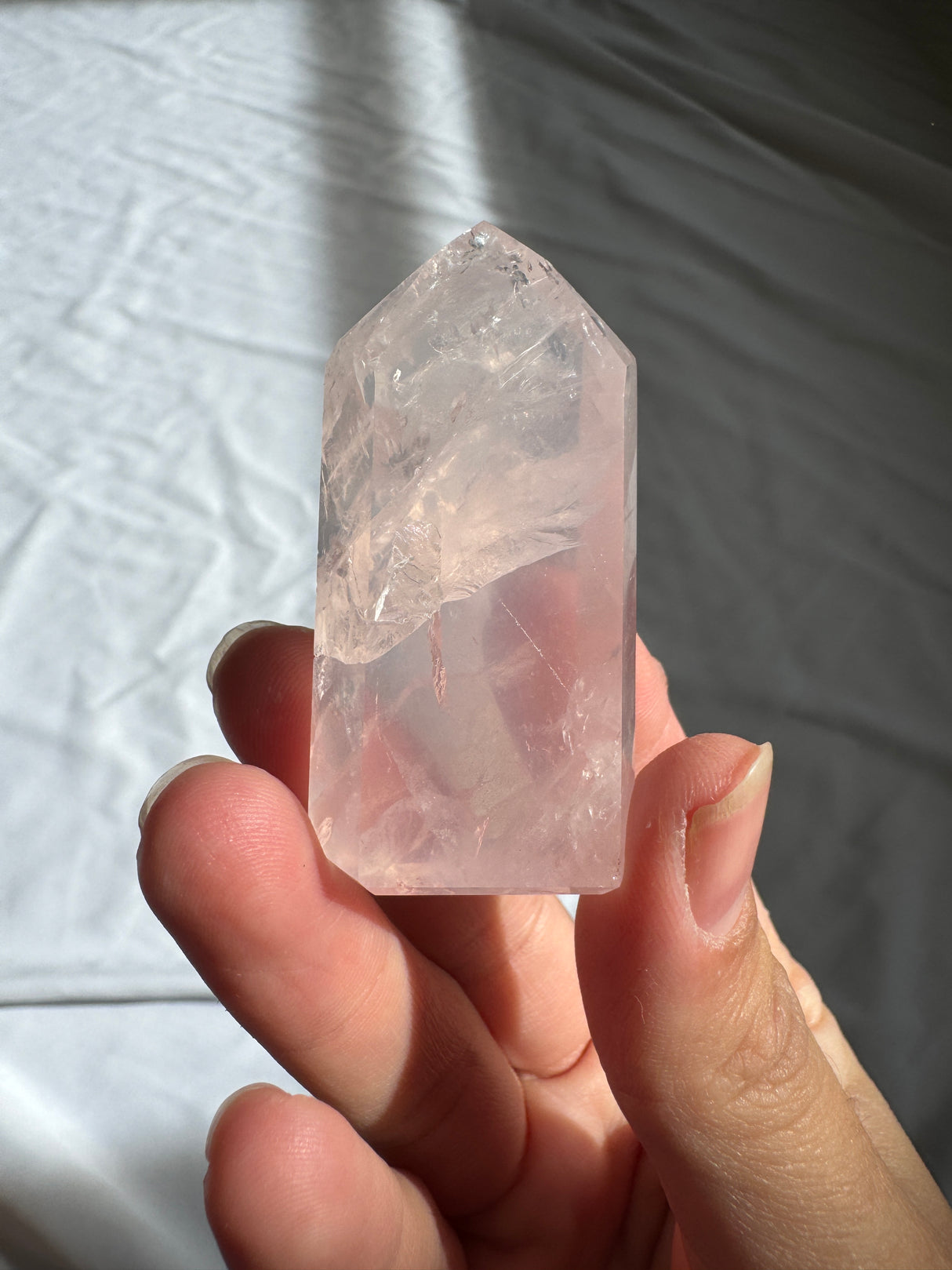 Gemmy Rose Quartz Tower