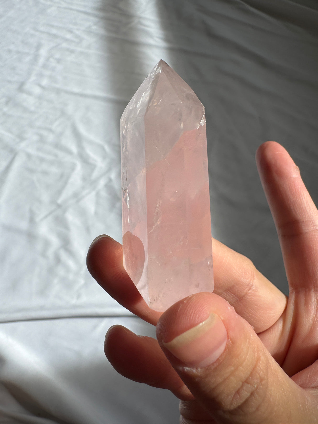 Gemmy Rose Quartz Tower