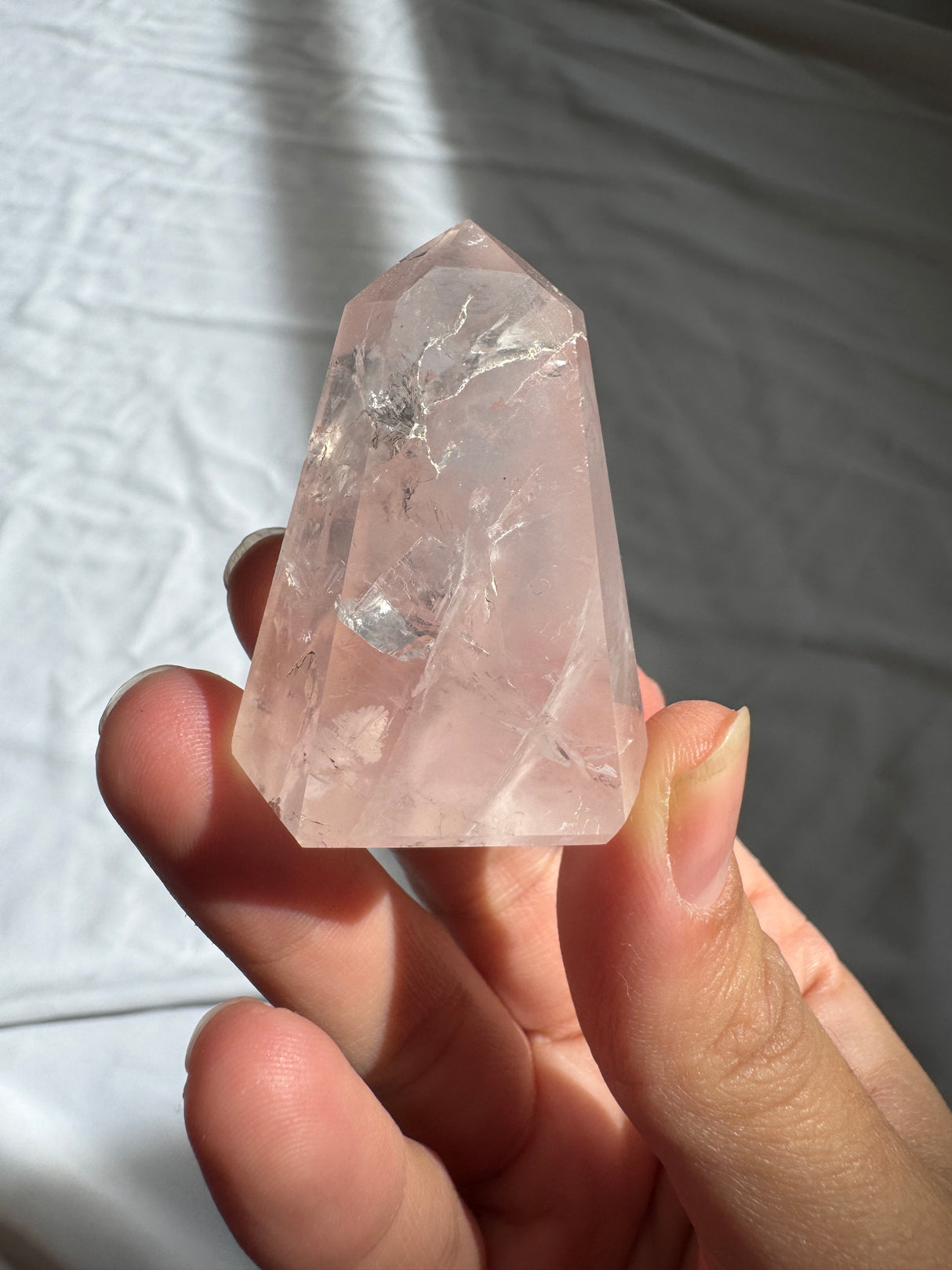 Gemmy Rose Quartz Tower