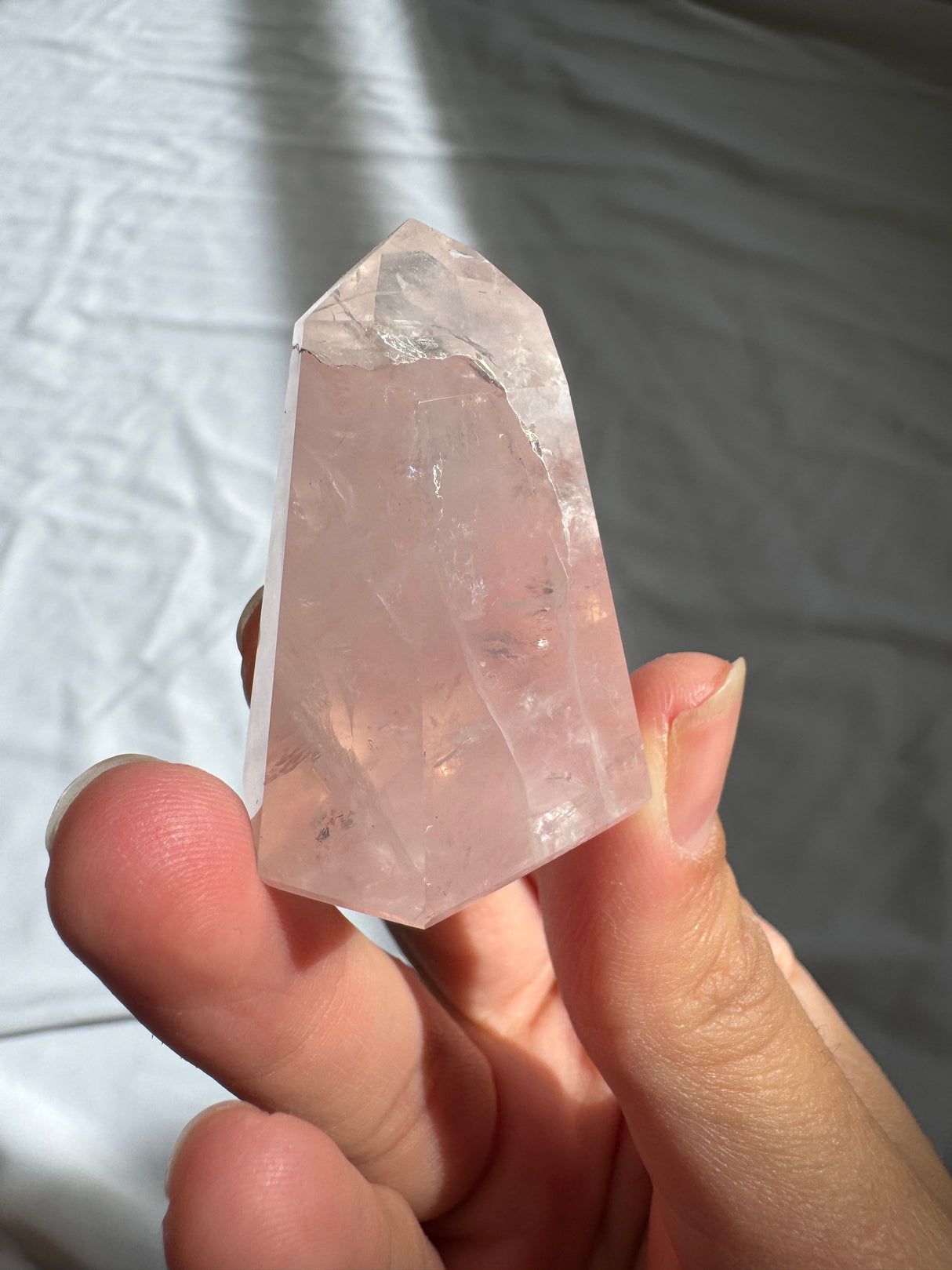 Gemmy Rose Quartz Tower