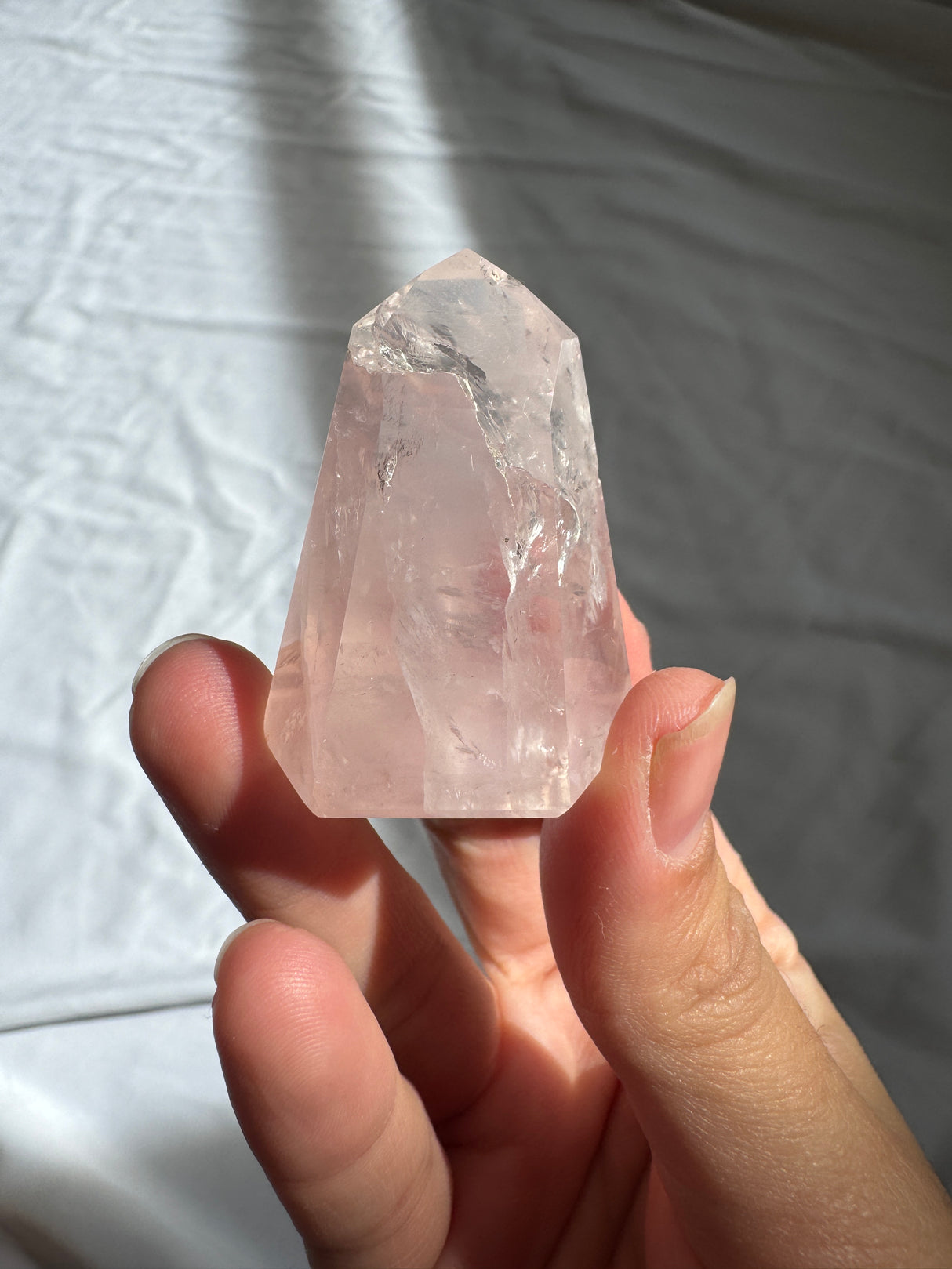 Gemmy Rose Quartz Tower