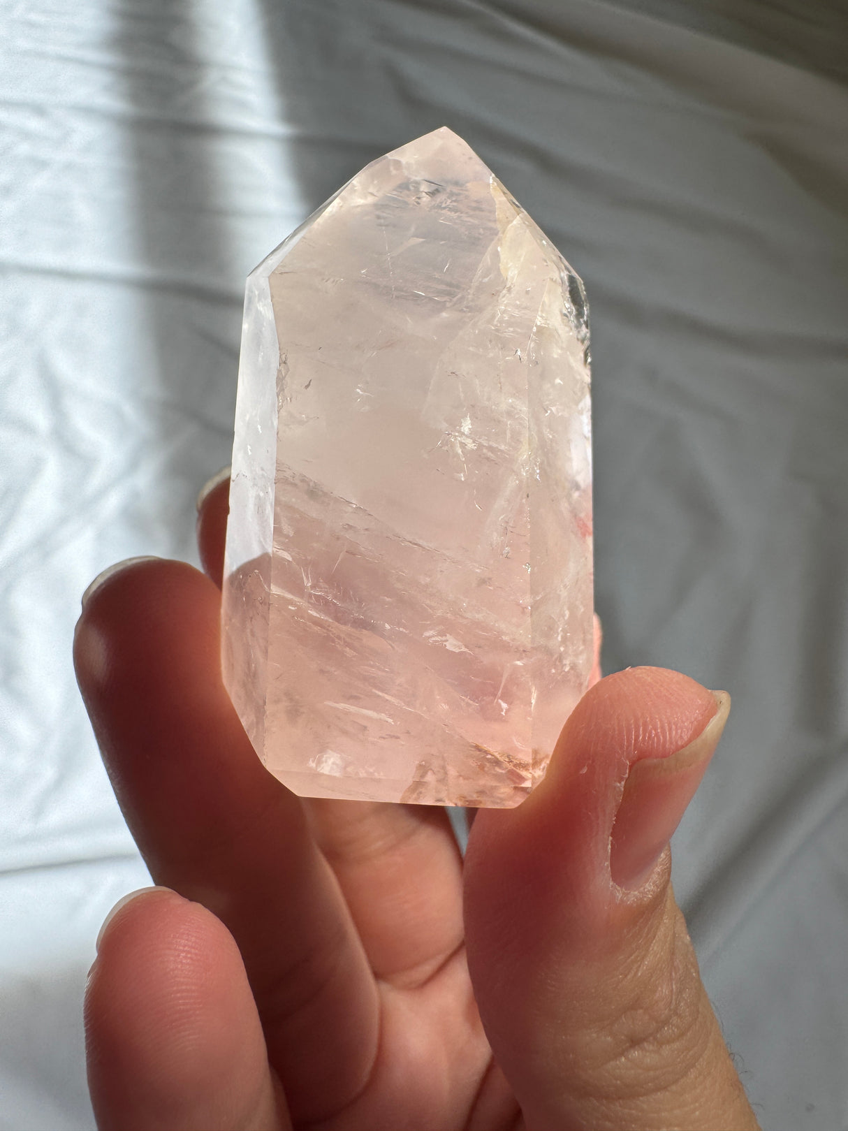 Gemmy Rose Quartz Tower