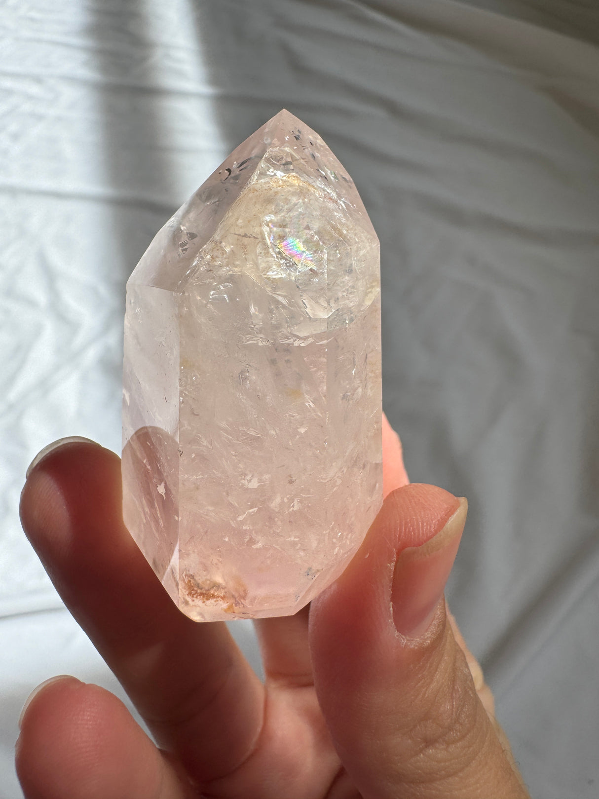 Gemmy Rose Quartz Tower