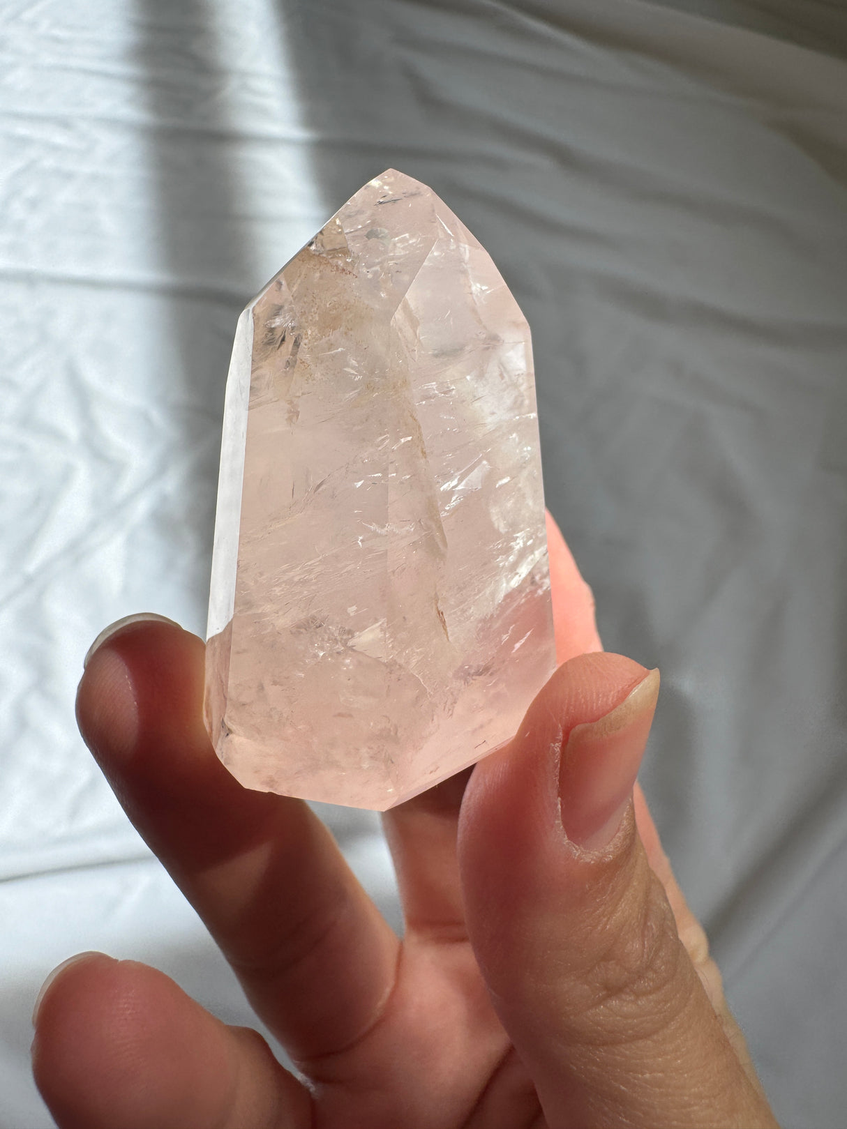 Gemmy Rose Quartz Tower