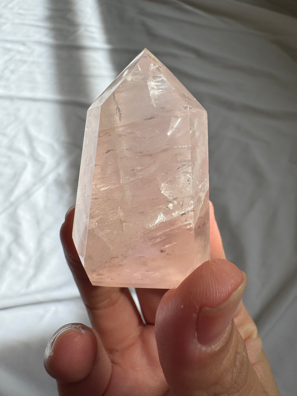 Gemmy Rose Quartz Tower