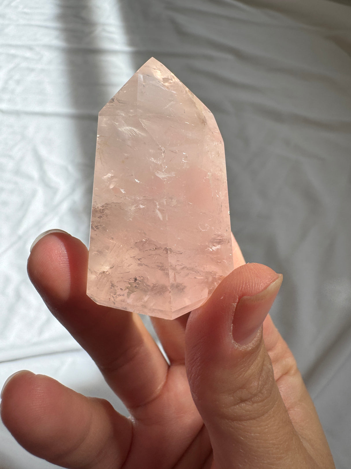 Gemmy Rose Quartz Tower