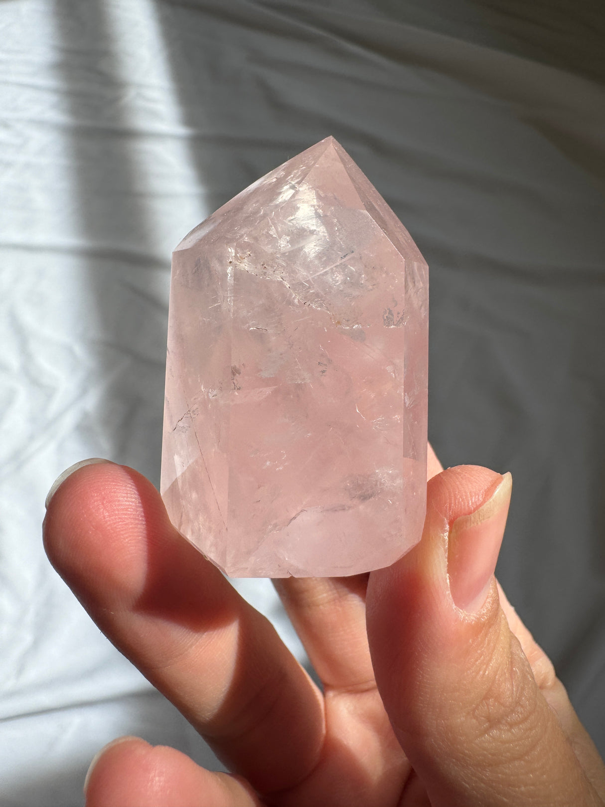 Gemmy Rose Quartz Tower