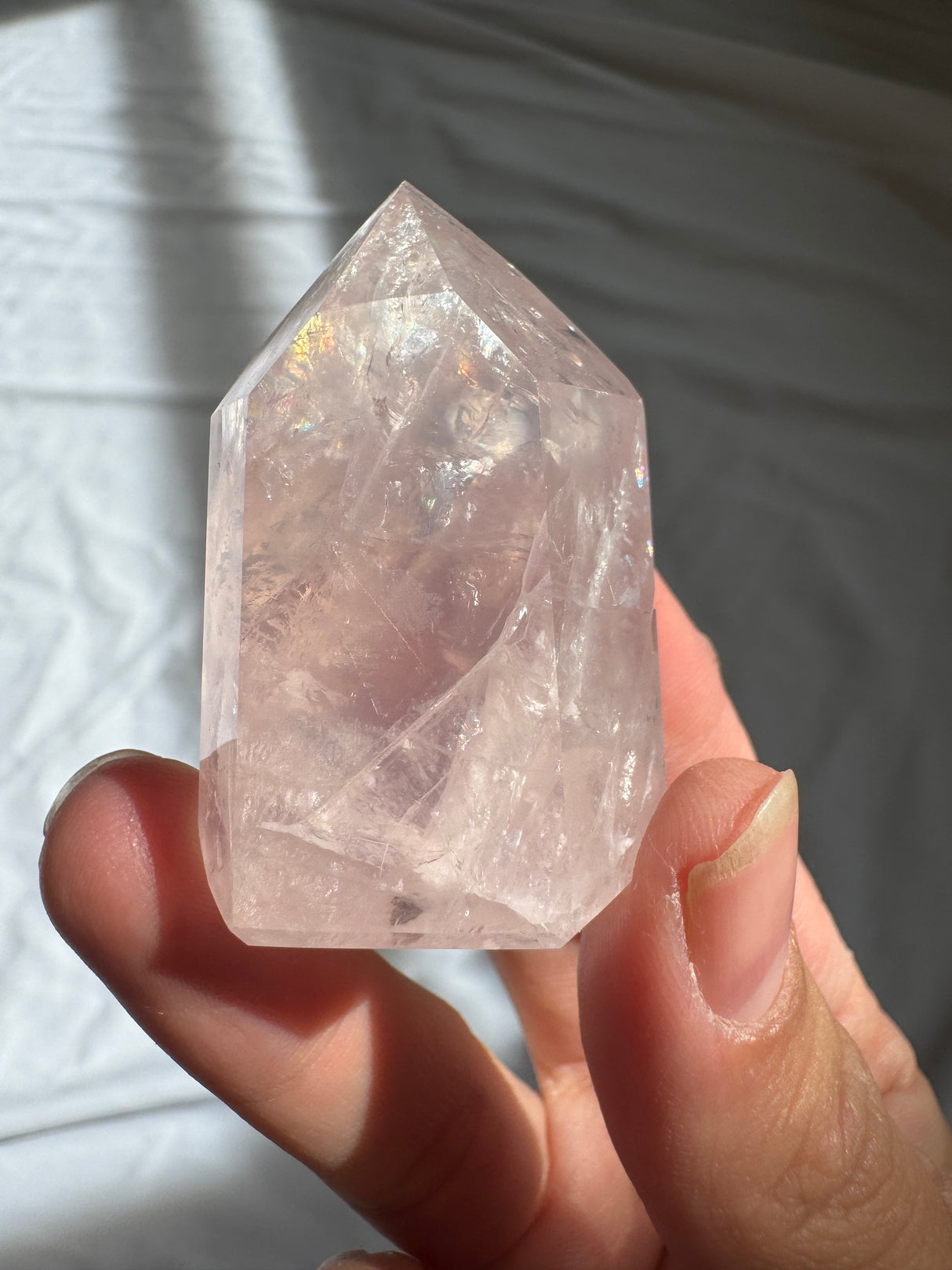 Gemmy Rose Quartz Tower