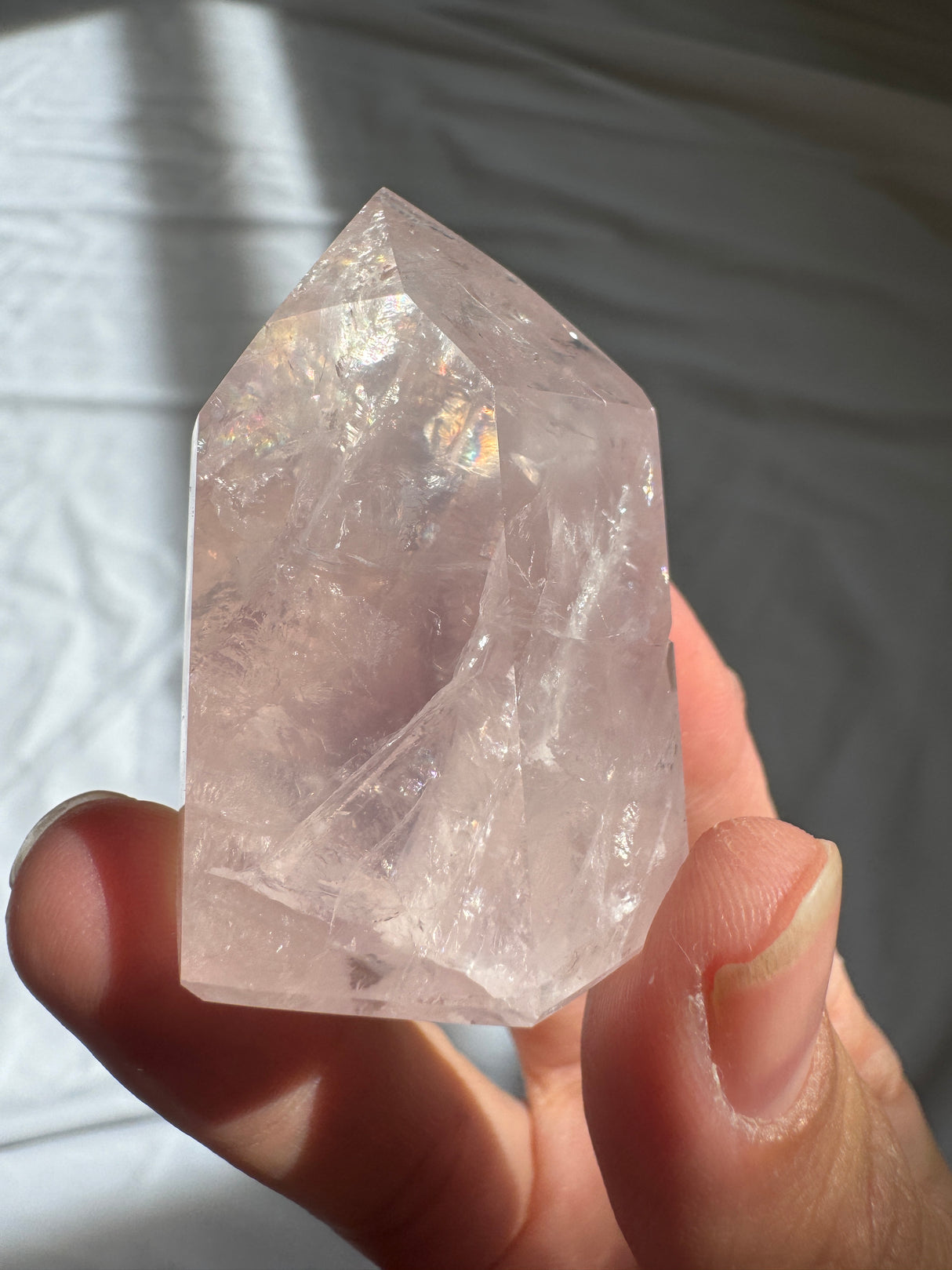 Gemmy Rose Quartz Tower
