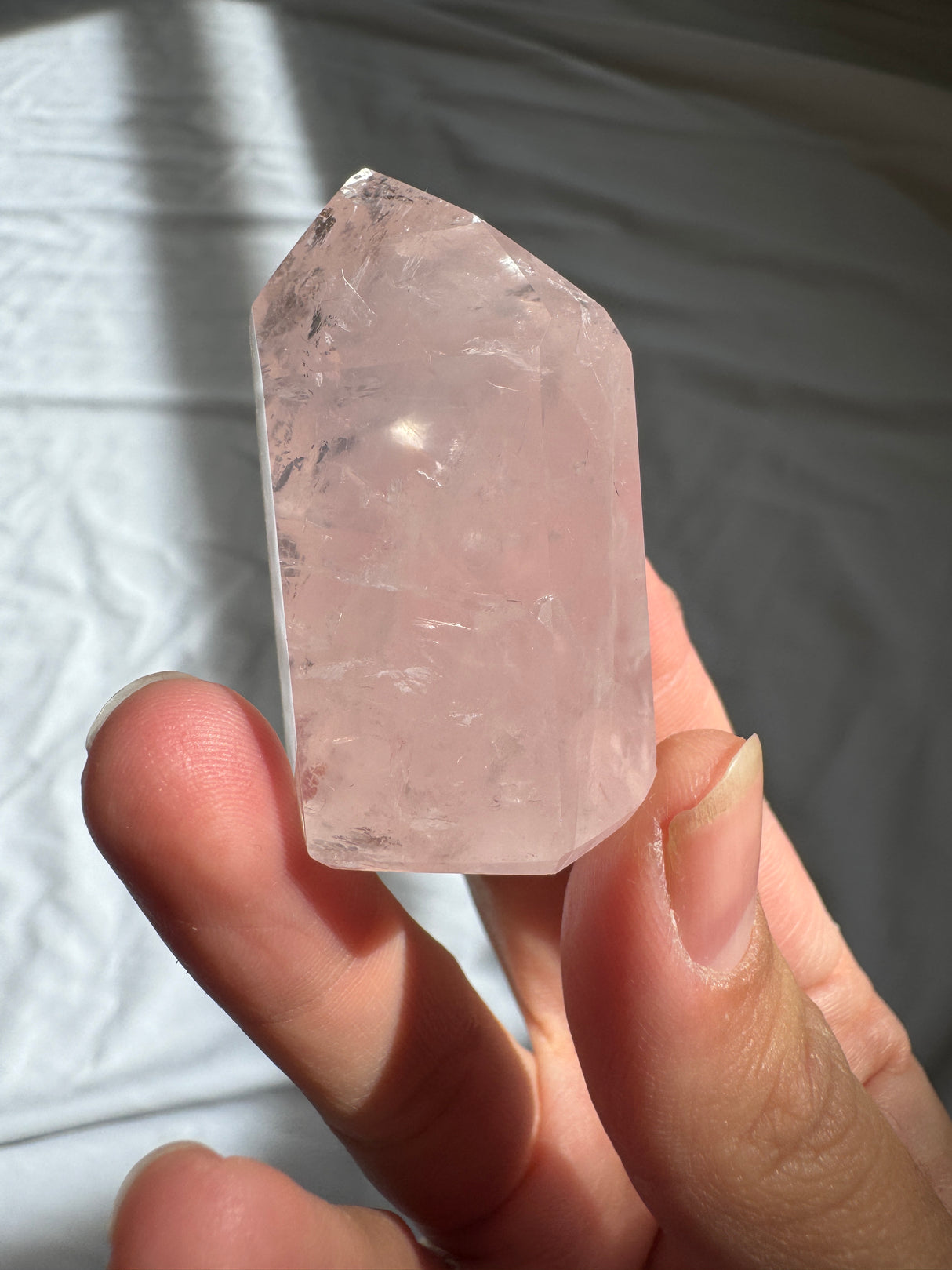 Gemmy Rose Quartz Tower