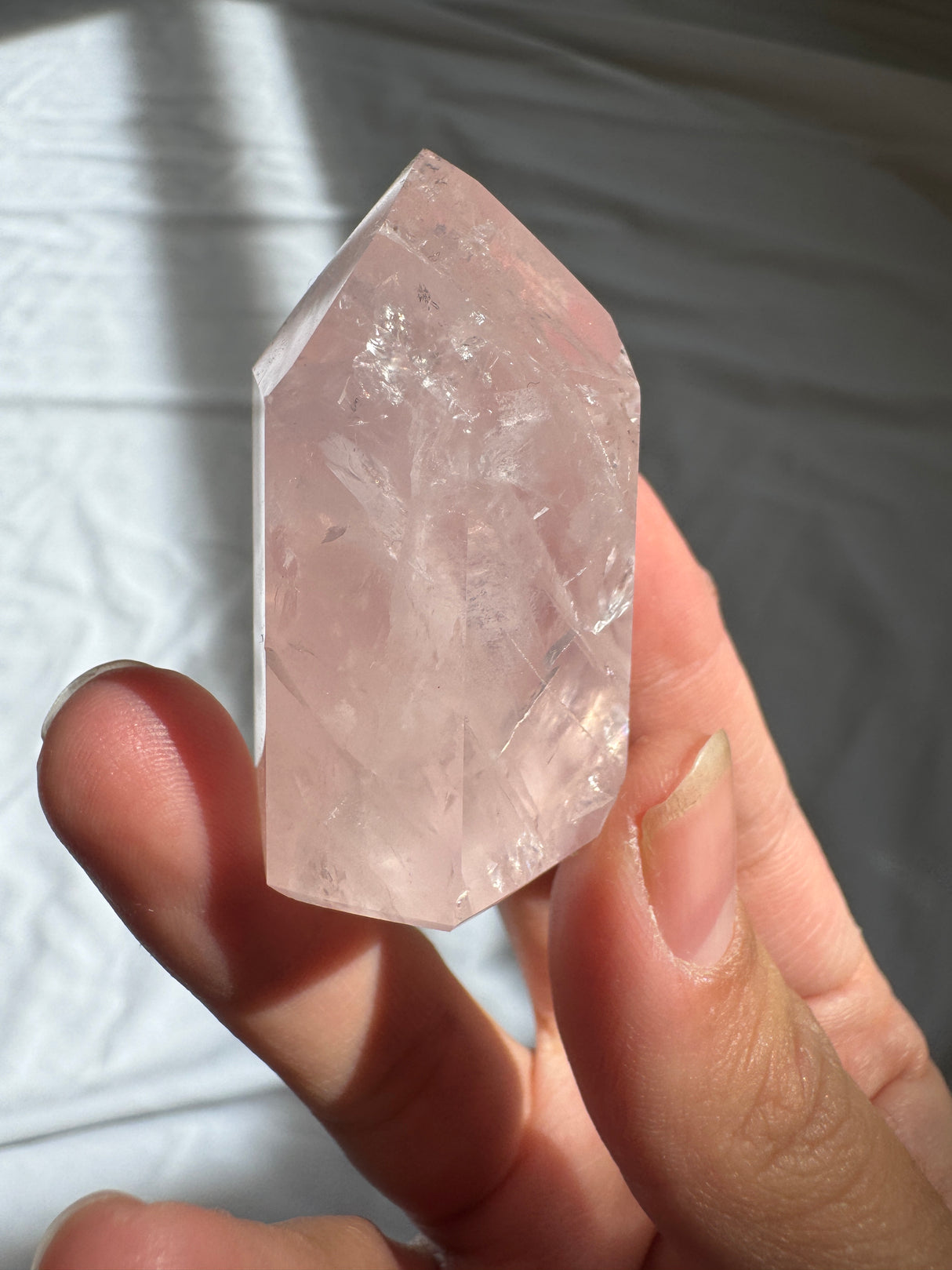 Gemmy Rose Quartz Tower