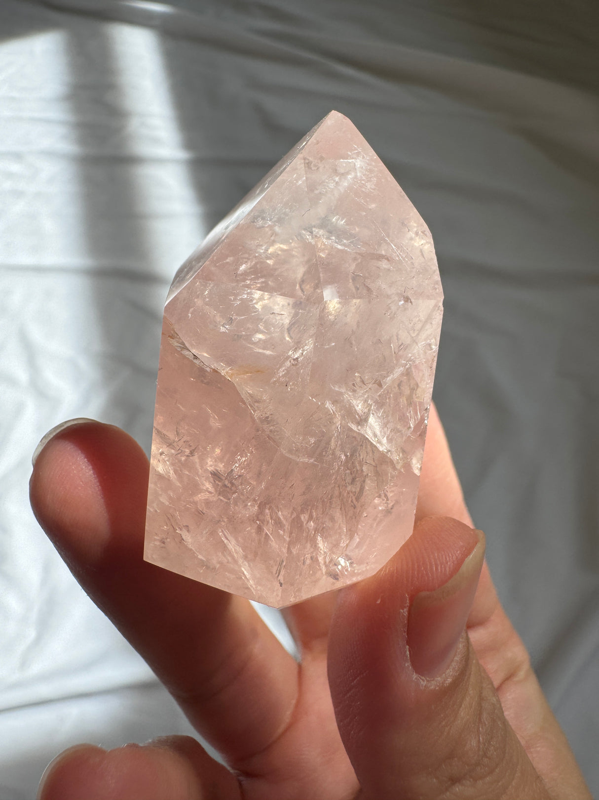 Gemmy Rose Quartz Tower