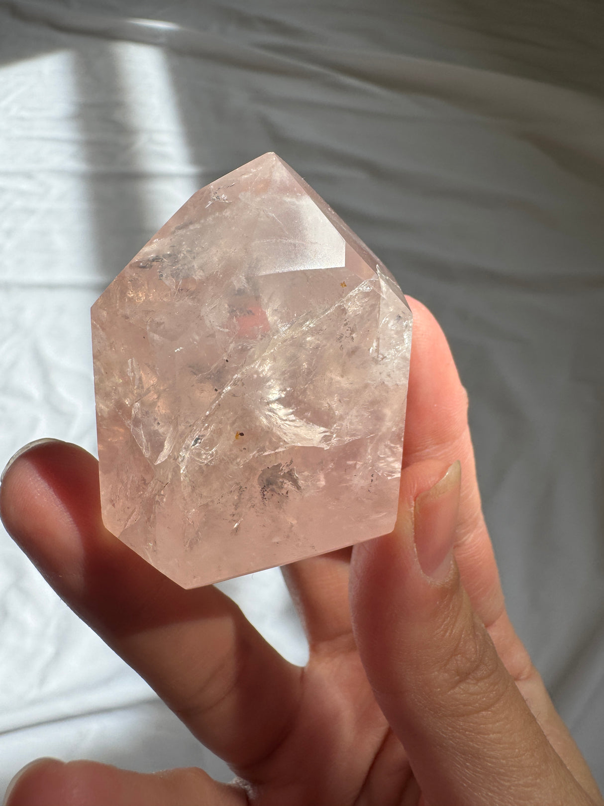 Gemmy Rose Quartz Tower