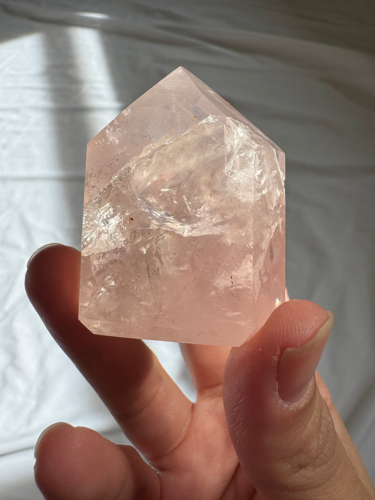 Gemmy Rose Quartz Tower