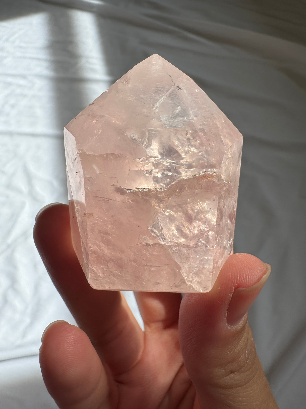 Gemmy Rose Quartz Tower