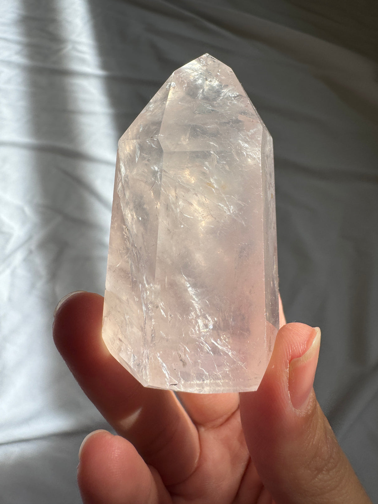 Gemmy Rose Quartz Tower