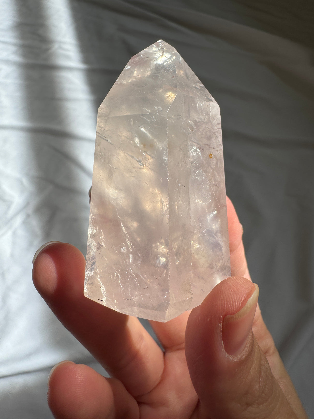 Gemmy Rose Quartz Tower