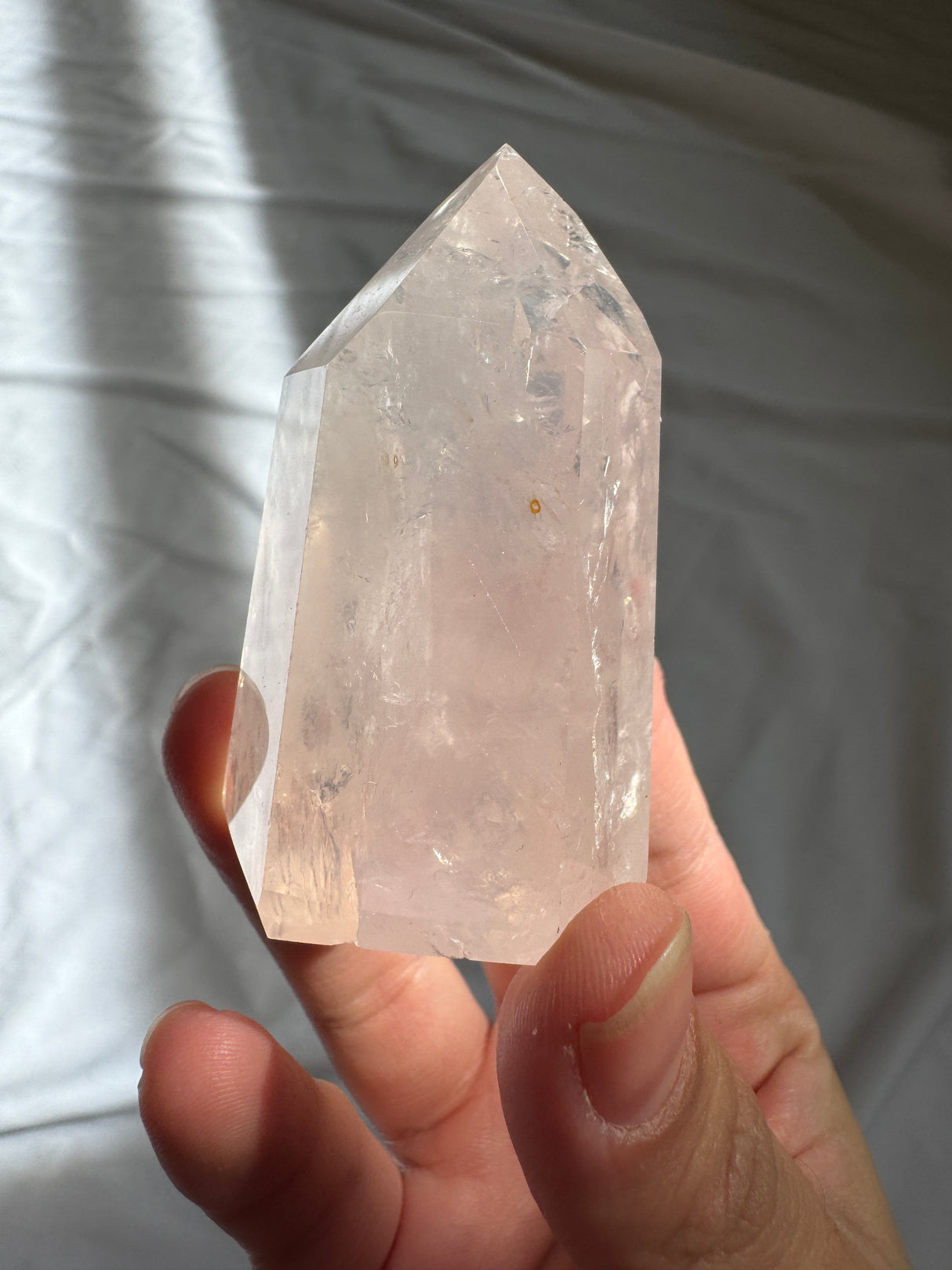 Gemmy Rose Quartz Tower