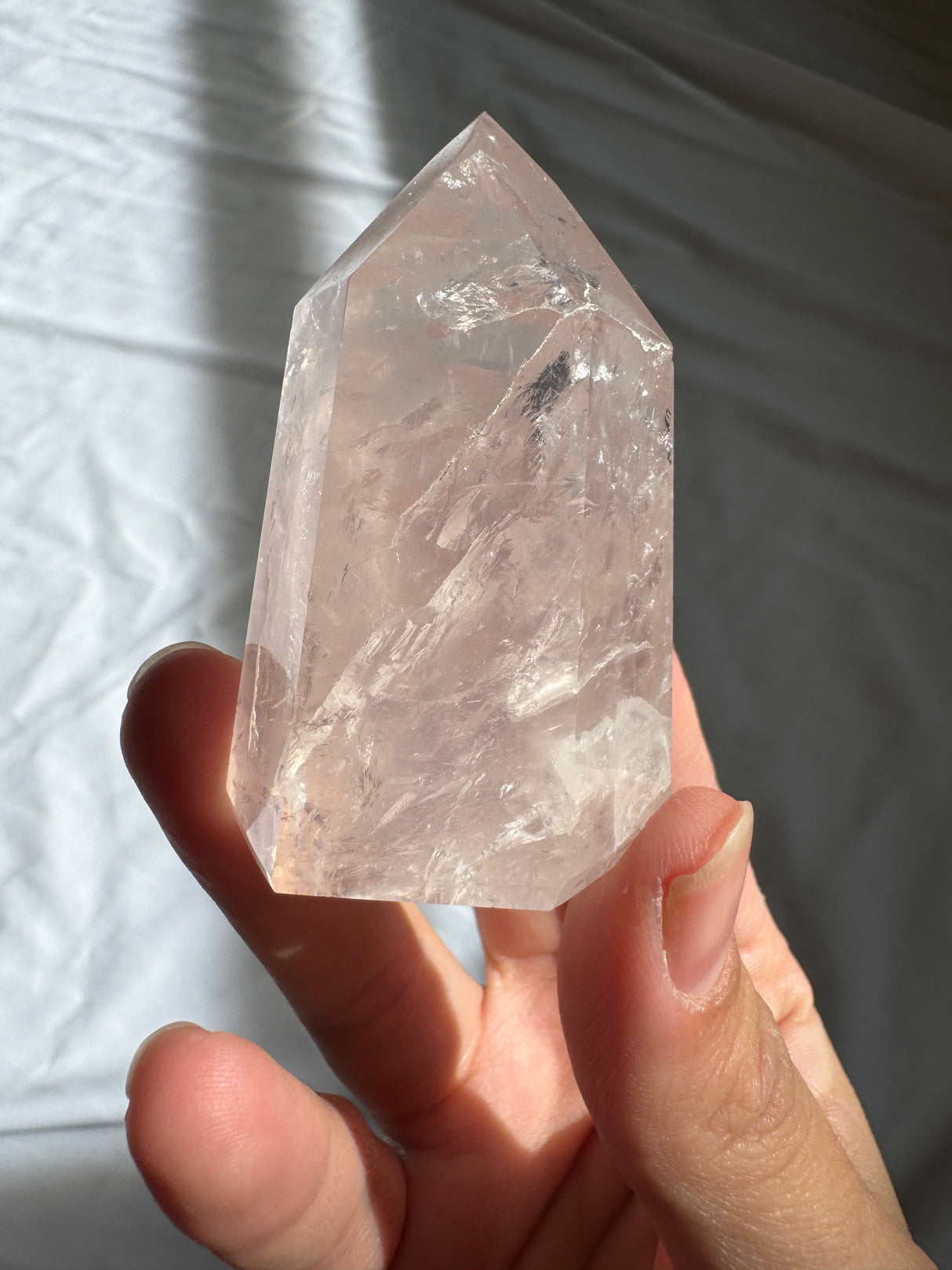 Gemmy Rose Quartz Tower