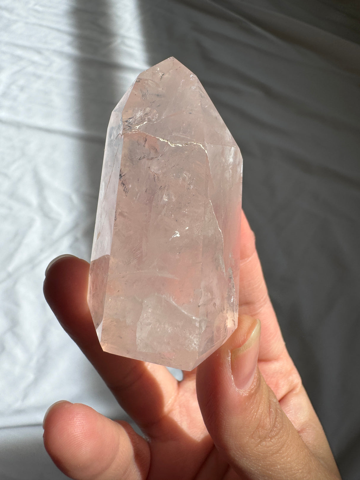 Gemmy Rose Quartz Tower
