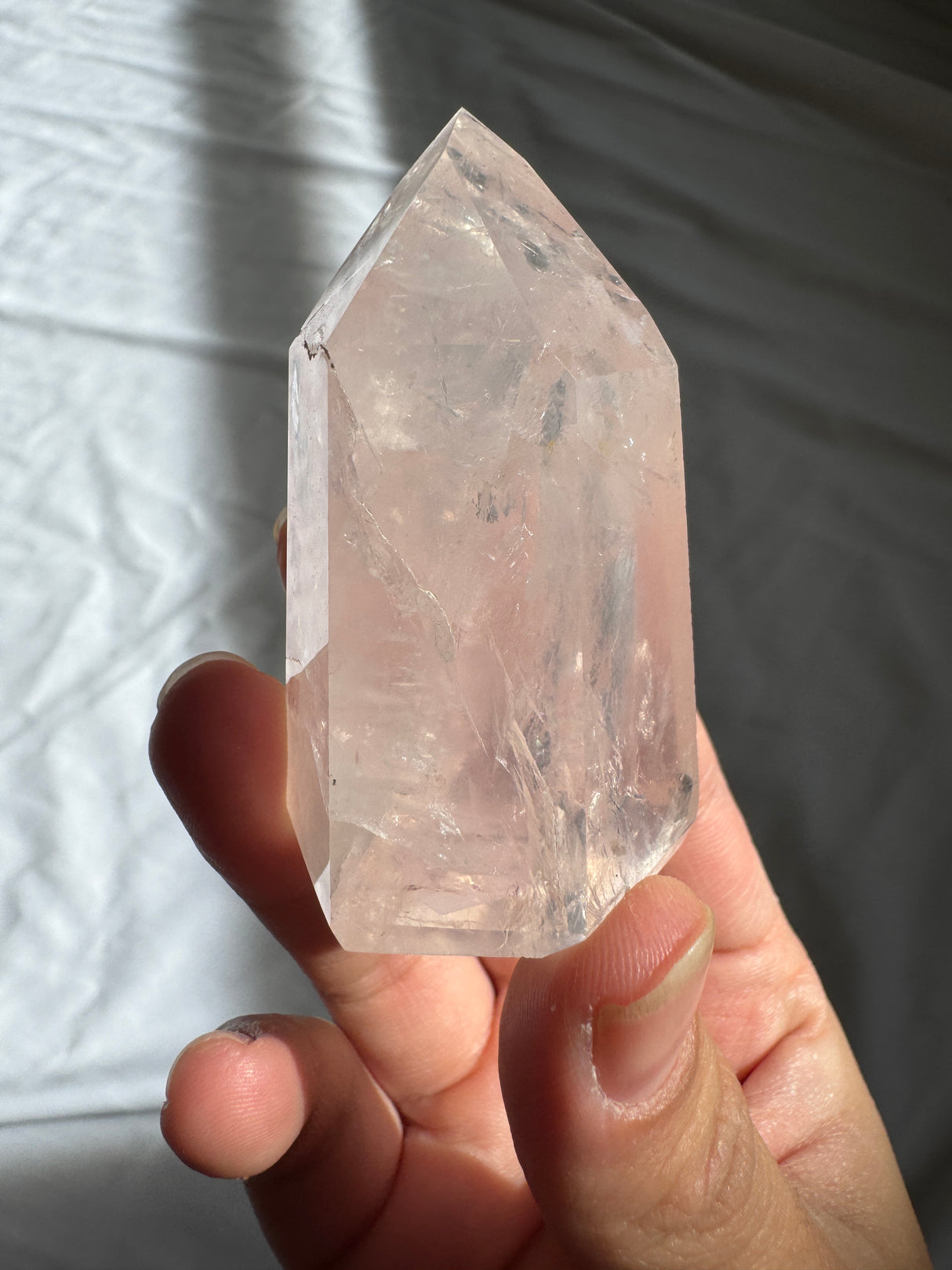 Gemmy Rose Quartz Tower