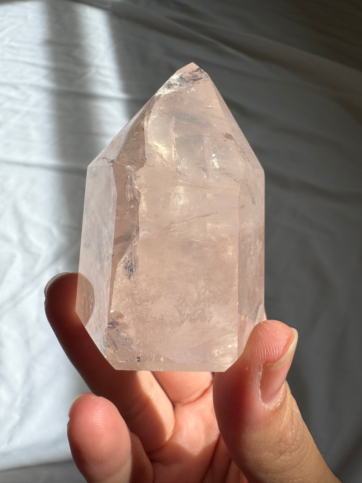 Gemmy Rose Quartz Tower