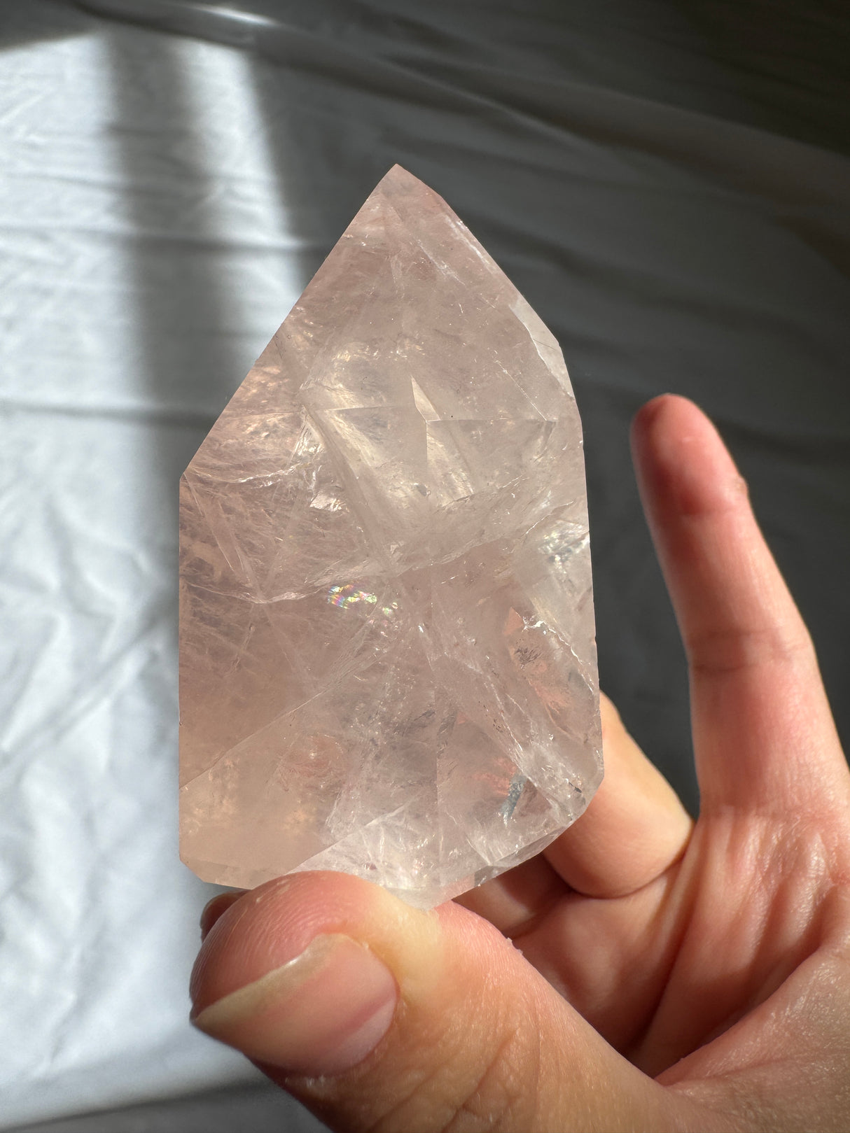 Gemmy Rose Quartz Tower