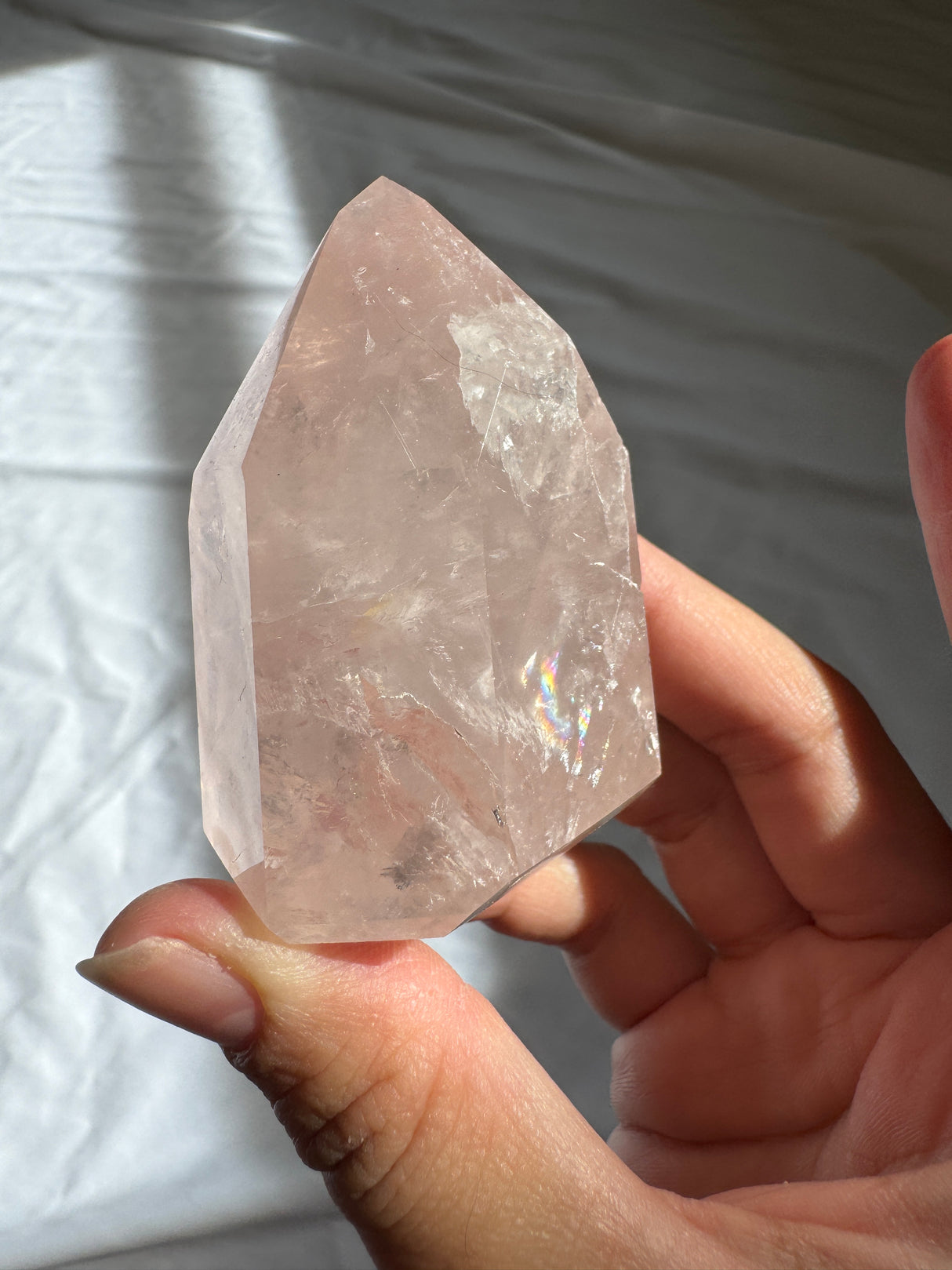 Gemmy Rose Quartz Tower