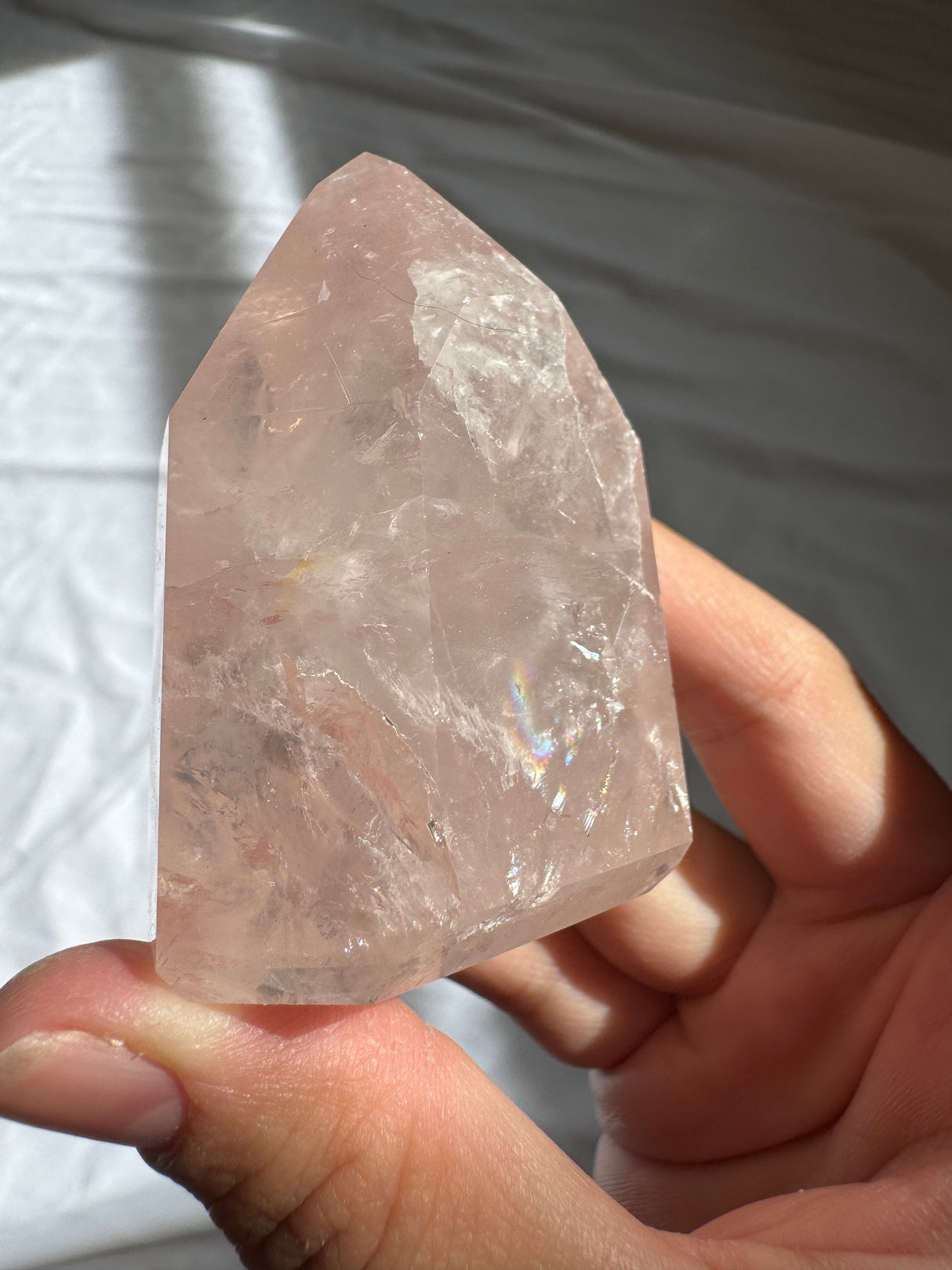 Gemmy Rose Quartz Tower